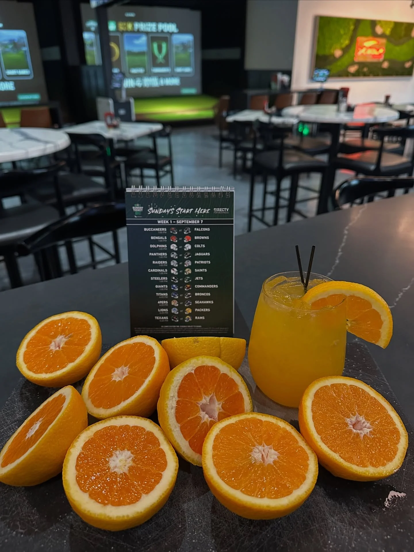 Kickoff never tasted so fresh. Enjoy every game on NFL Sunday Ticket with the crisp taste of our house-made Orange Crush, served up alongside the biggest screens in town. Play, cheer, repeat.