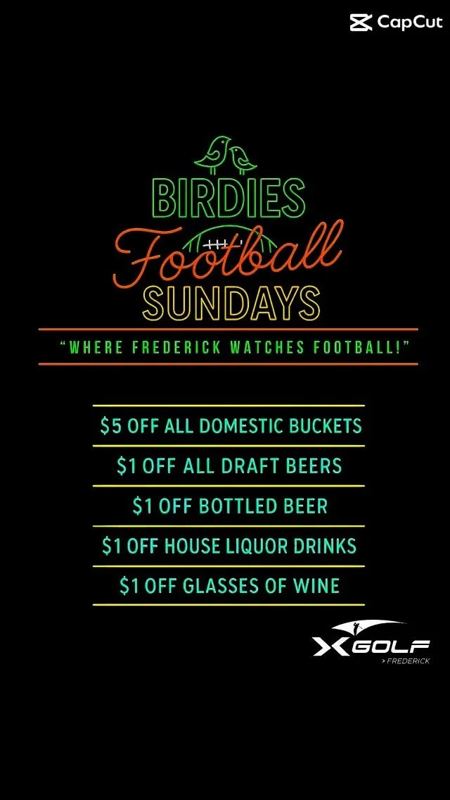 Week 1 of football at X-Golf Frederick = good food, cold drinks, big screens & great people. 🙌 Thanks to everyone who joined us — can’t wait to do it all again next Sunday! 🍔🍺