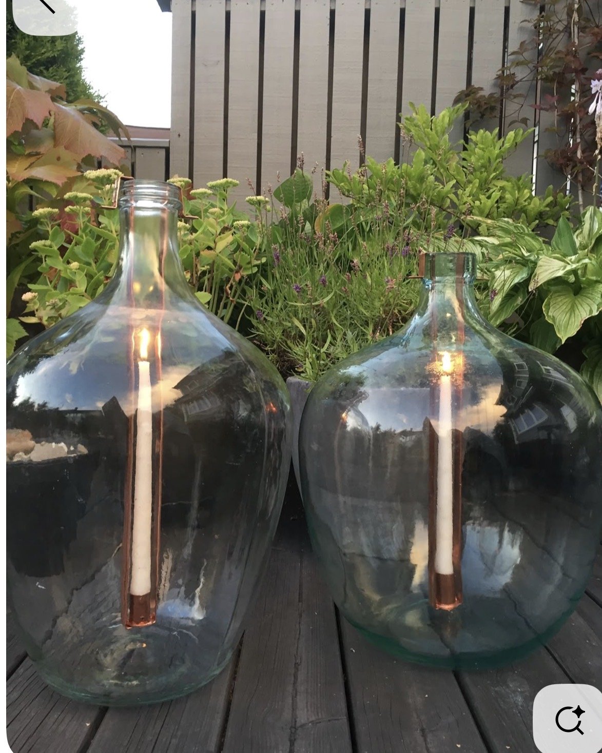 Custom Recycled Vintage Glass Jug Light