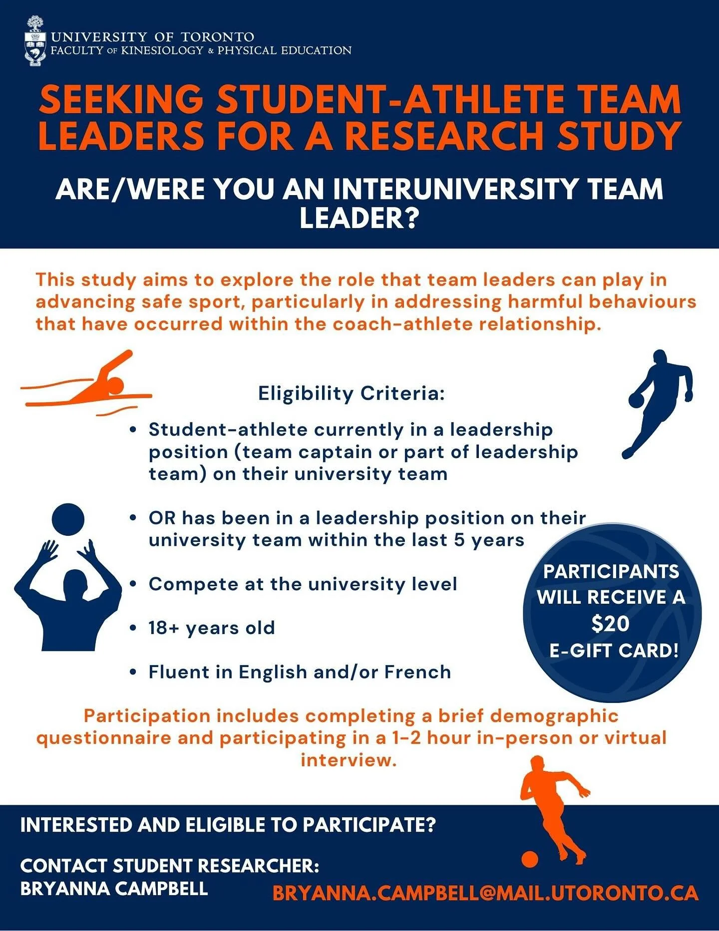 🚨Calling all university student-athlete team leaders!🚨
Let&rsquo;s discuss the role you can play in advancing safe sport, specifically in addressing harmful behaviours that have occurred within the coach-athlete relationship.
#safesport #studentath