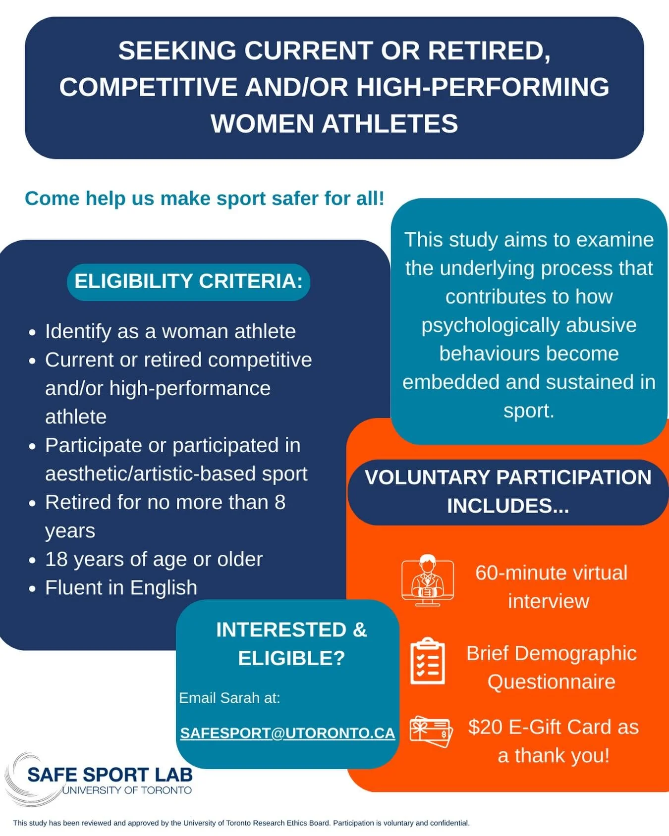 New Study Alert ‼️ 

Calling women athletes from aesthetic-based sports (past or present) to participate in a research study exploring the normalization of psychological abuse in sport. 

If you are interested in participating, please contact the pri