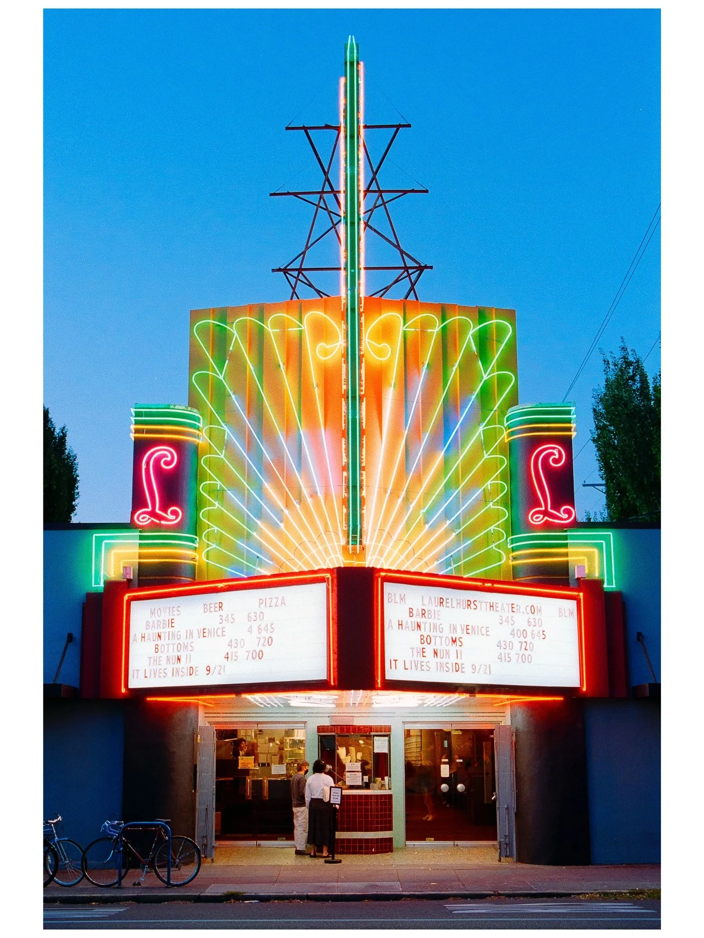 That glow 🌟💡#nikonf6 #portra400 #neon #portland #madewithkodak