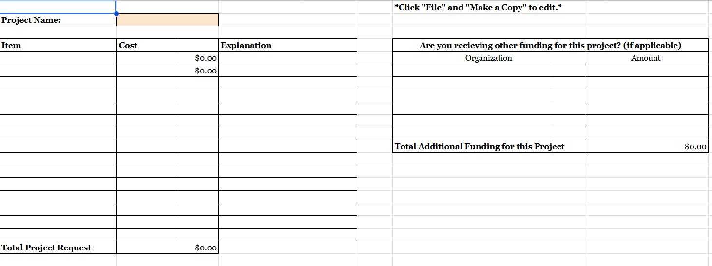 Grant Budget Template