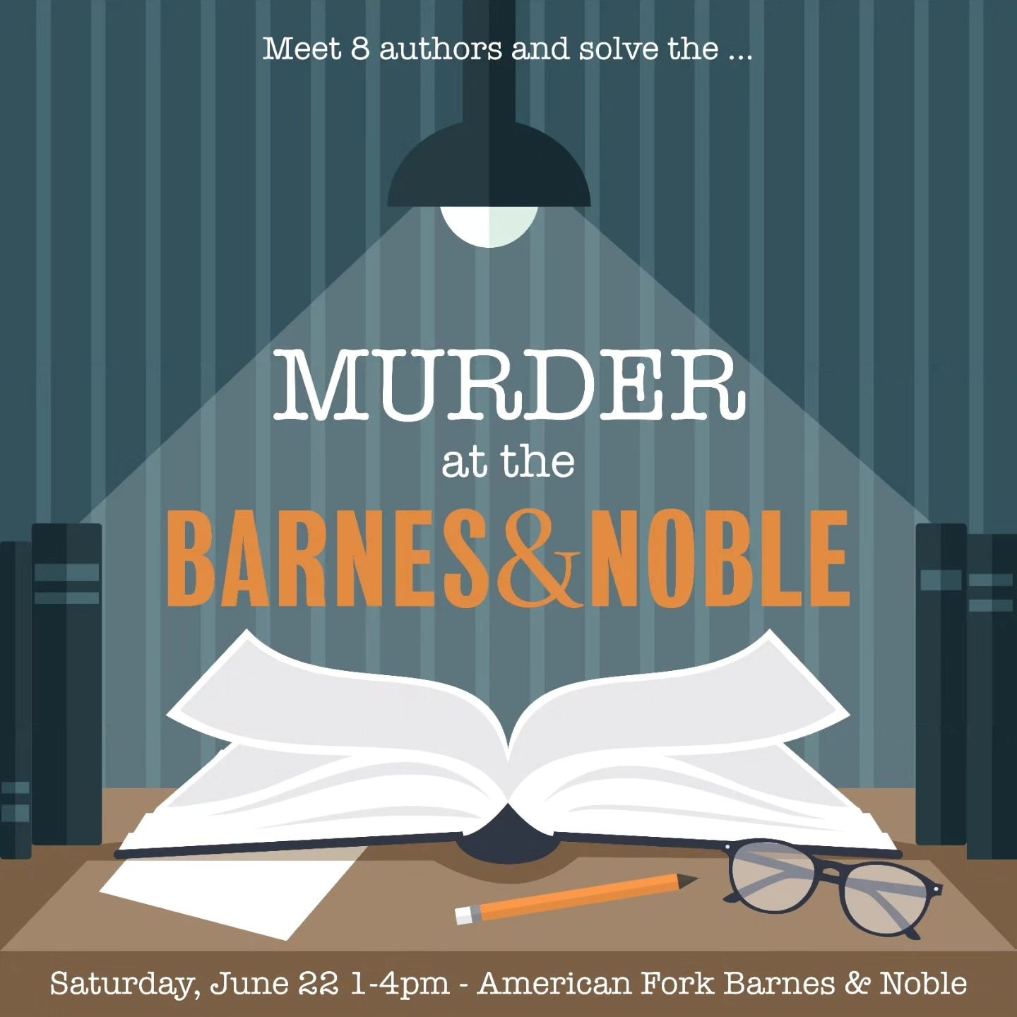 A bookseller has perished, and Owein Mansel is suspect!⁣
⁣
Join me and some of my fellow authors in a social media whodunnit, leading up to the reveal and our signing at the American Fork Barnes and Noble June 22! I'll even have some ARCs of 𝘚𝘵𝘪𝘭