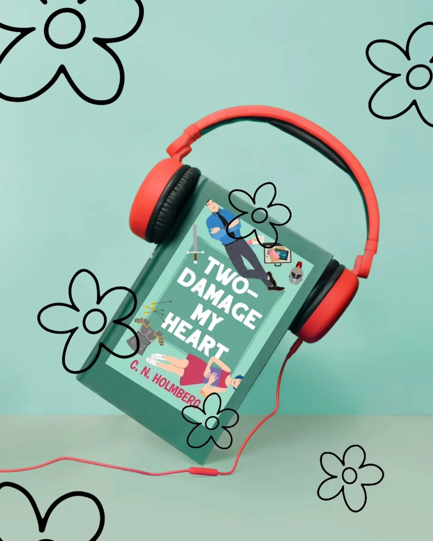 The 𝘛𝘸𝘰-𝘋𝘢𝘮𝘢𝘨𝘦 𝘔𝘺 𝘏𝘦𝘢𝘳𝘵 audiobook, from my contemporary romance series Nerds of Happy Valley, is 50% off on audiobooks.com through 11/2! Find out what a LARPer and a solar-panel salesman have in common... and it's not the pink hair ;)