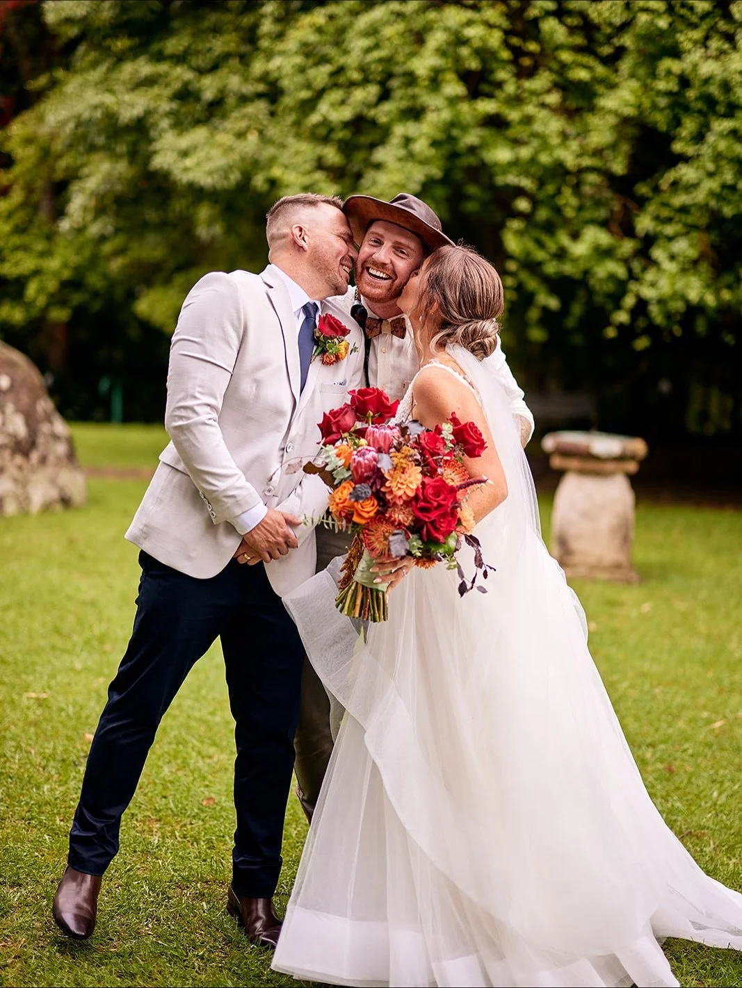 Bec &amp; Jay had their 3 kids as their I do crew and it was bloody beautiful!

Not because they didn&rsquo;t have any mates, but because their love story started back in 2006, which meant they&rsquo;d have had 20 a side if they picked their friends.