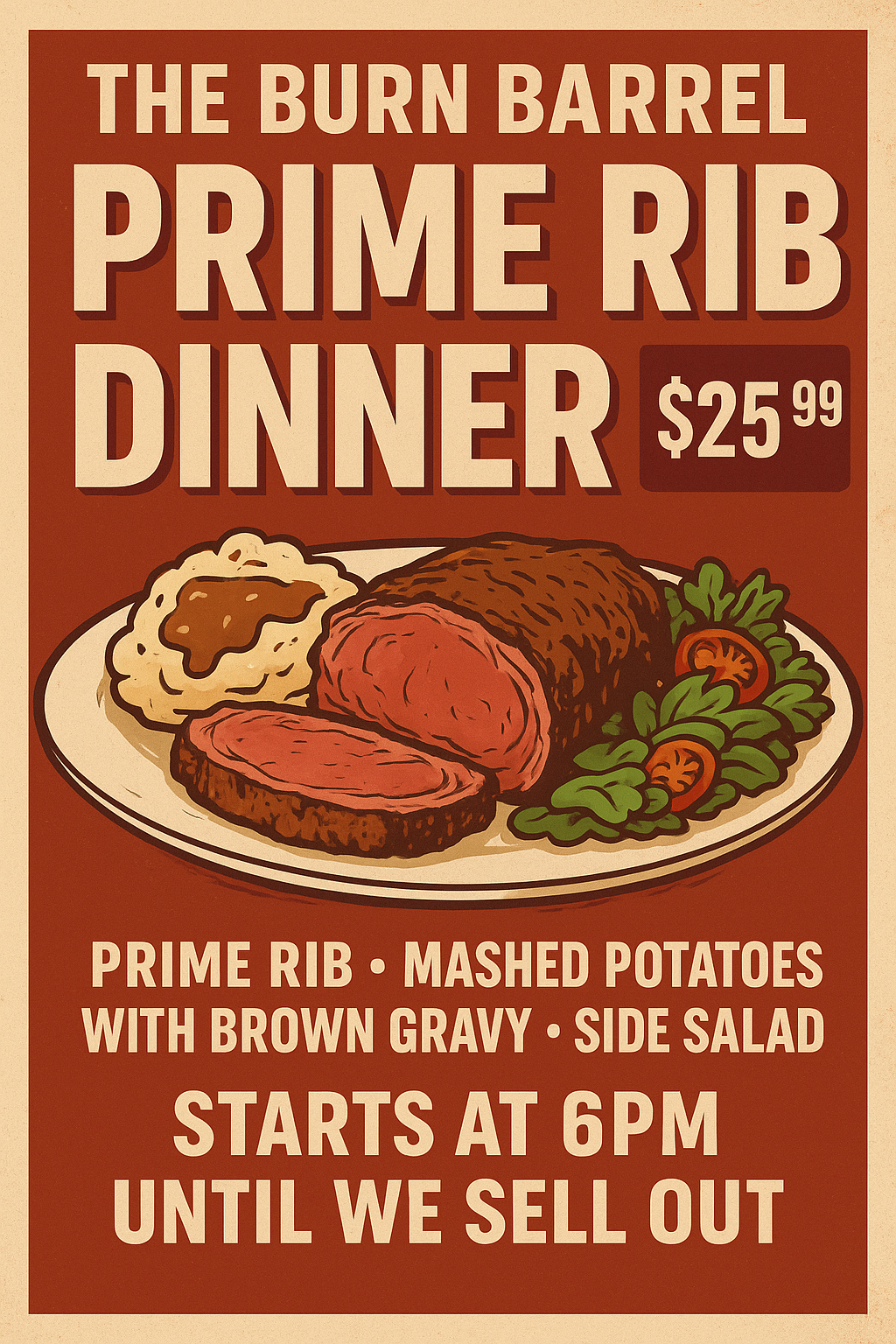 Prime Rib Night!