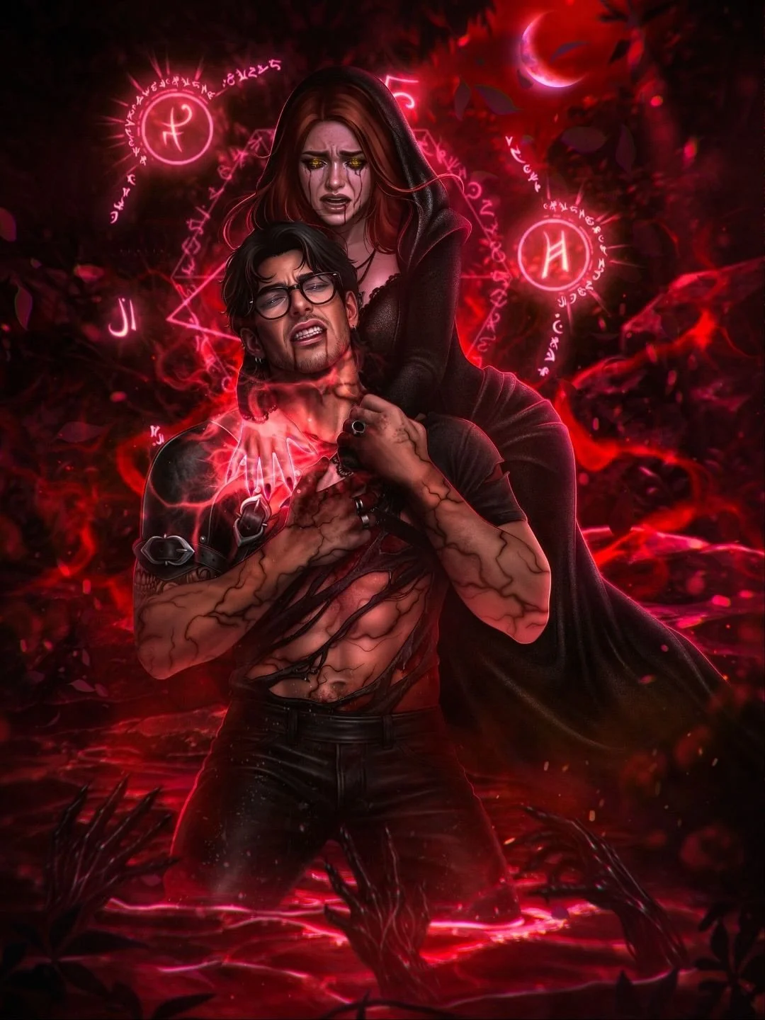 Every time I get a piece from @suusliks I do a happy dance because WHAT DO YOU MEAN?! The tension, the grief, the spooky AF bl00d hands, THE MAGIC🦉🩸🕯️🗡️

Welcome to Mercy of the Night, an upcoming gothic fantasy coming March 2027!

Some love stor