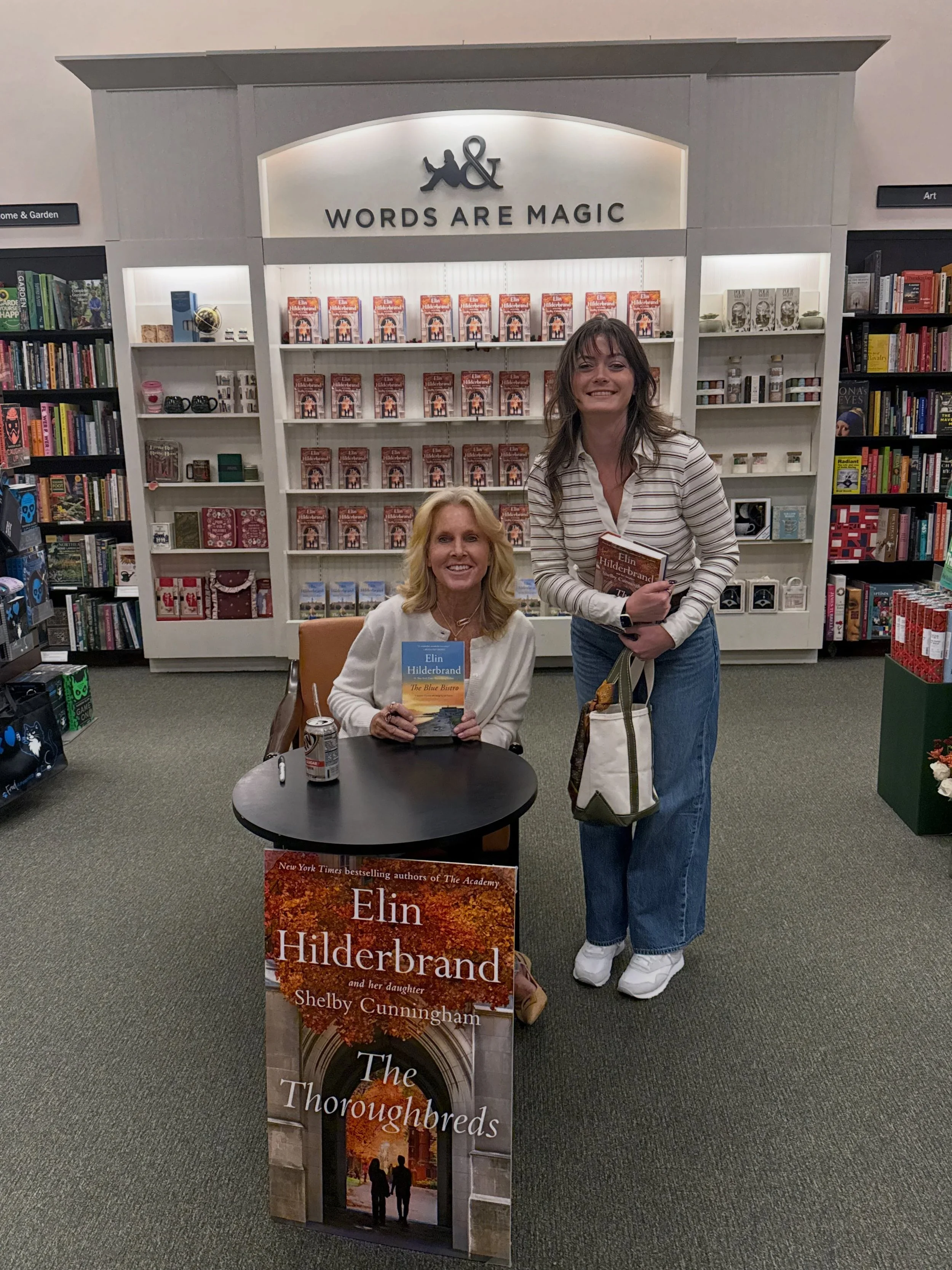 Today I got to meet one of my idols @elinhilderbrand and tell her how her books inspired my to start writing again and she wished me good luck in my writing and I&rsquo;ll just be on a high for the next week. Still shaking from nerves lol but best bi