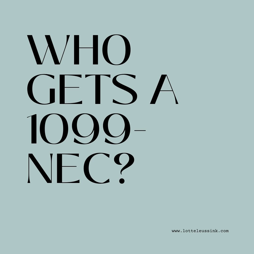 1099&rsquo;s are due tomorrow (January 31st) and I&rsquo;ve still seen quite a bit of confusion online about who gets one and who doesn&rsquo;t. It&rsquo;s not surprising. 

1099&rsquo;s are information returns sent by an entity (like a business or i