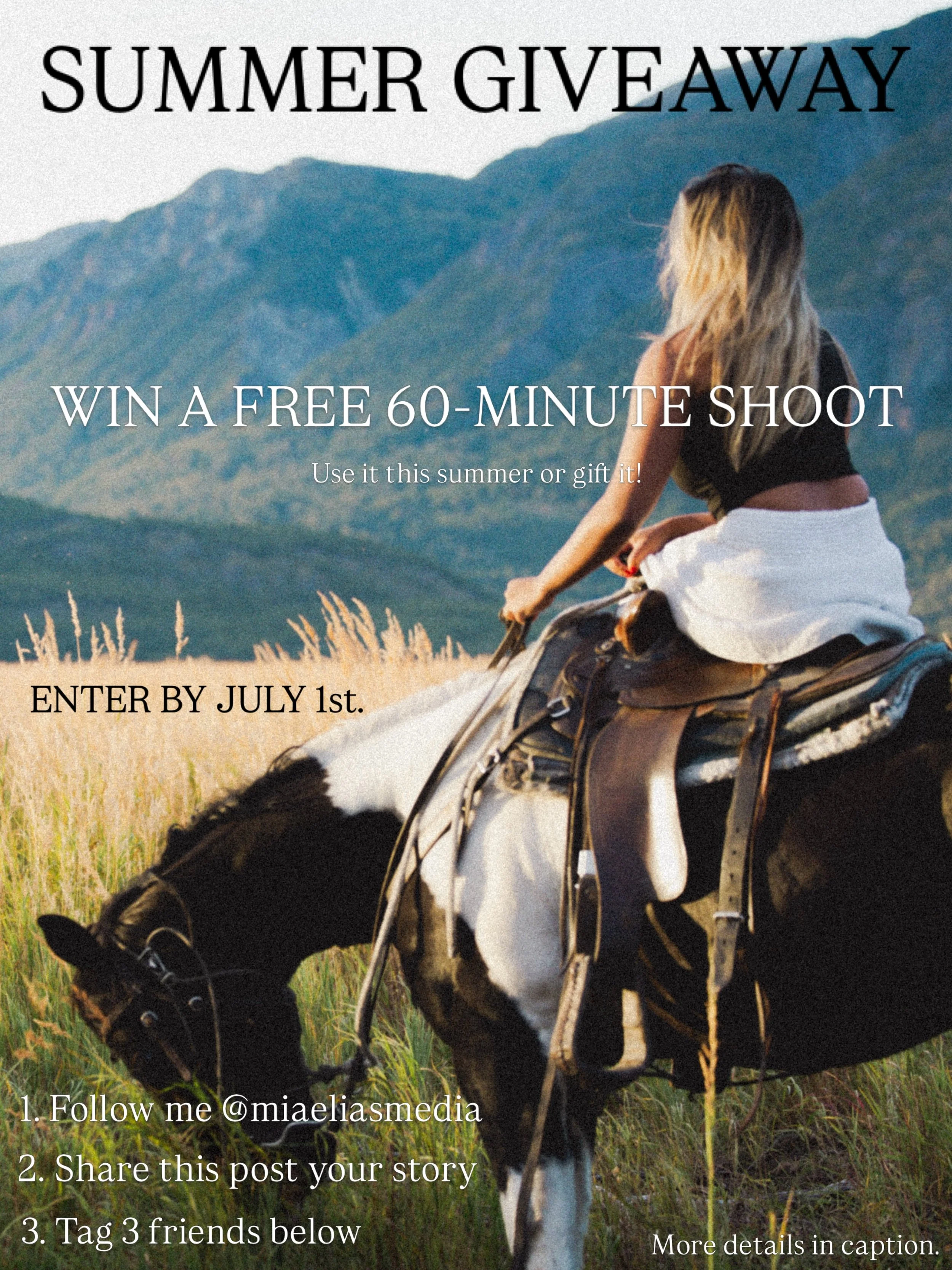 ☀️ SUMMER GIVEAWAY ☀️

I&rsquo;m giving away a free 60-minute photoshoot to help you capture memories from this lovely summer! I truly believe everyone should have the opportunity for quality photos so I&rsquo;m taking away any financial barrier that