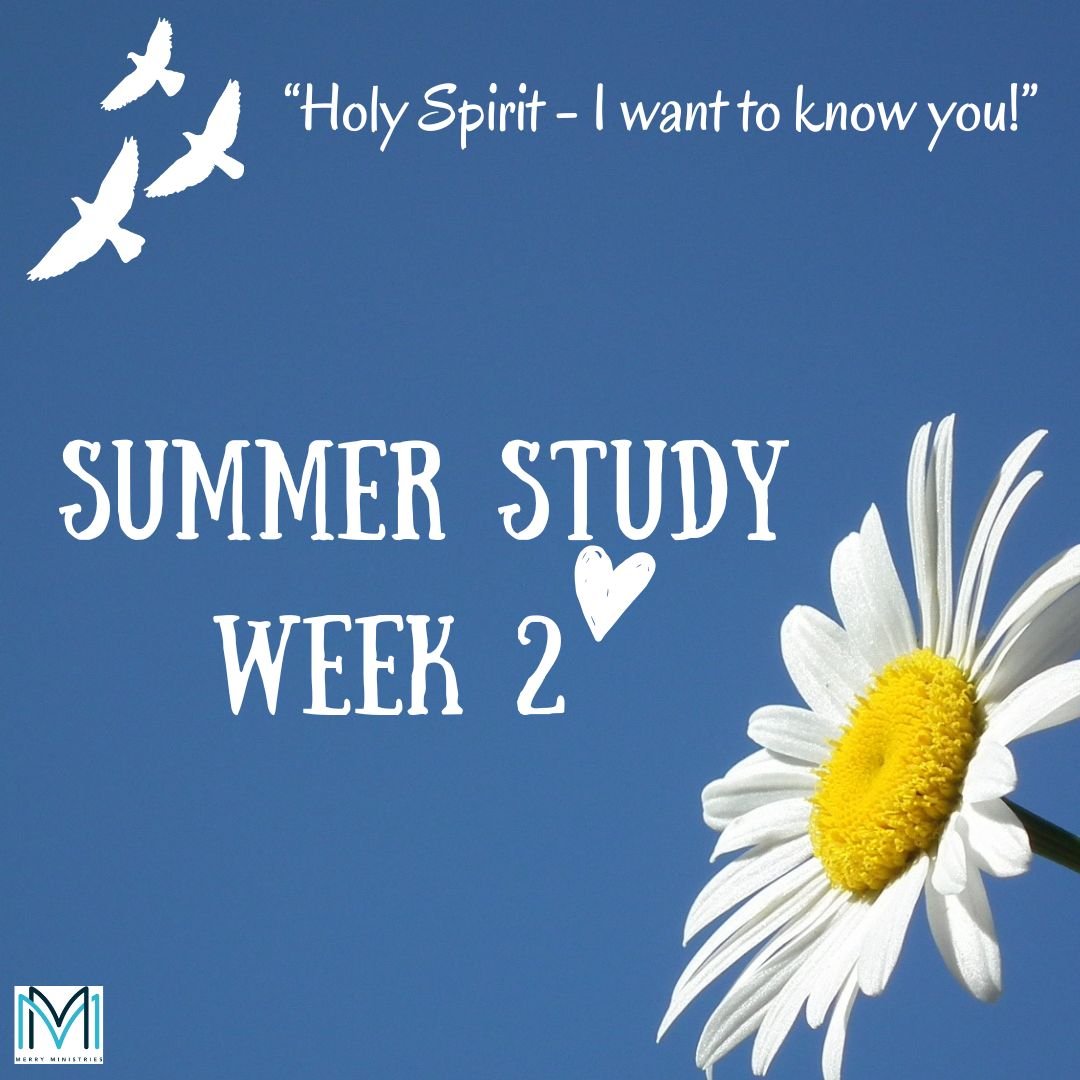 Week 2 of our summer study is tonight at 7pm and tomorrow morning (Wednesday) at 10am. Each week of our study, we will explore the ways we can grow in our understanding, awareness, and dependence on the Holy Spirit.  Hope to see you there!

Reminder 