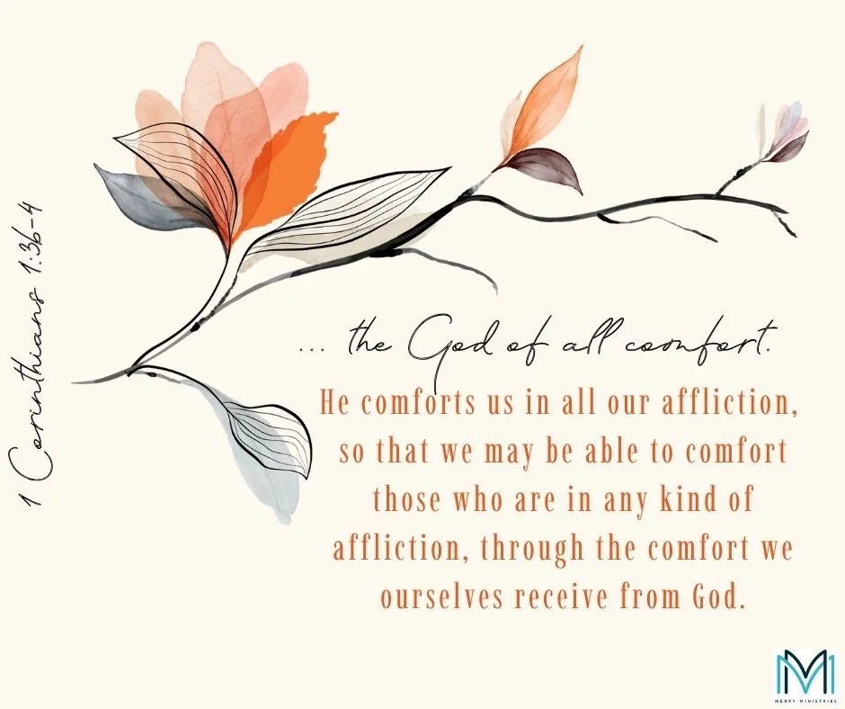 Paul uses the word 'Comfort' or 'Parakaleo', in the original Greek, four times in these opening verses of 2 Corinthians and goes on to use it 30 times throughout his letter.  The word "parakaleo" means to comfort, and to comfort with streng
