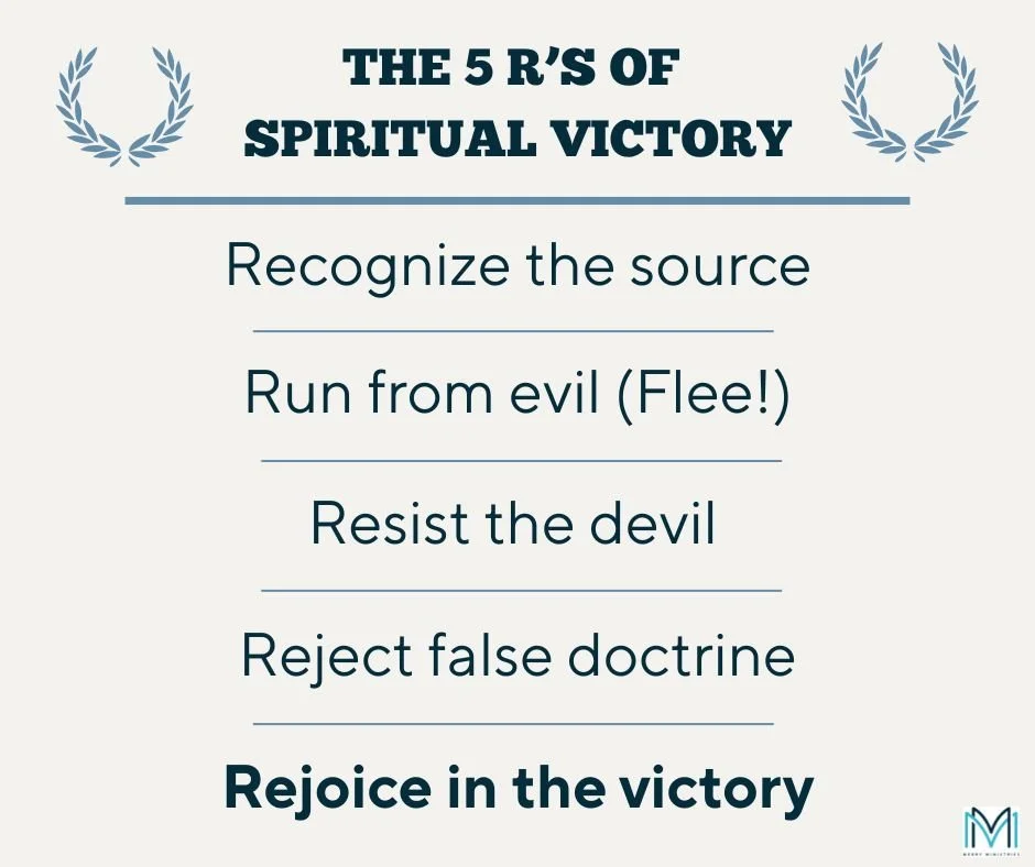 Last week, Mary presented the 5 R's to Spiritual Victory and emphasized that while God's techniques and methods might seem confusing, they are ultimately the right path to follow!