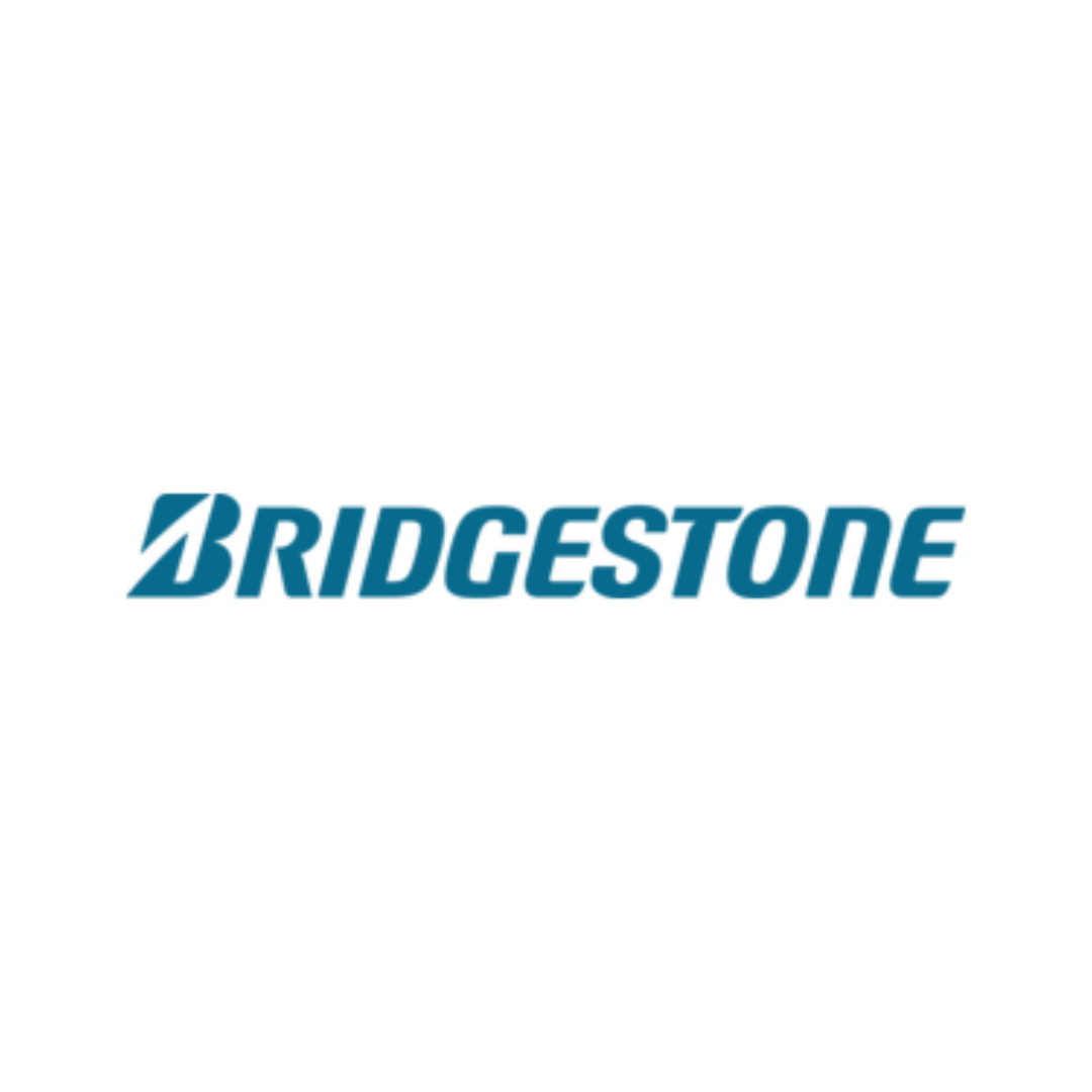 Logo of Bridgestone in blue color on a white background