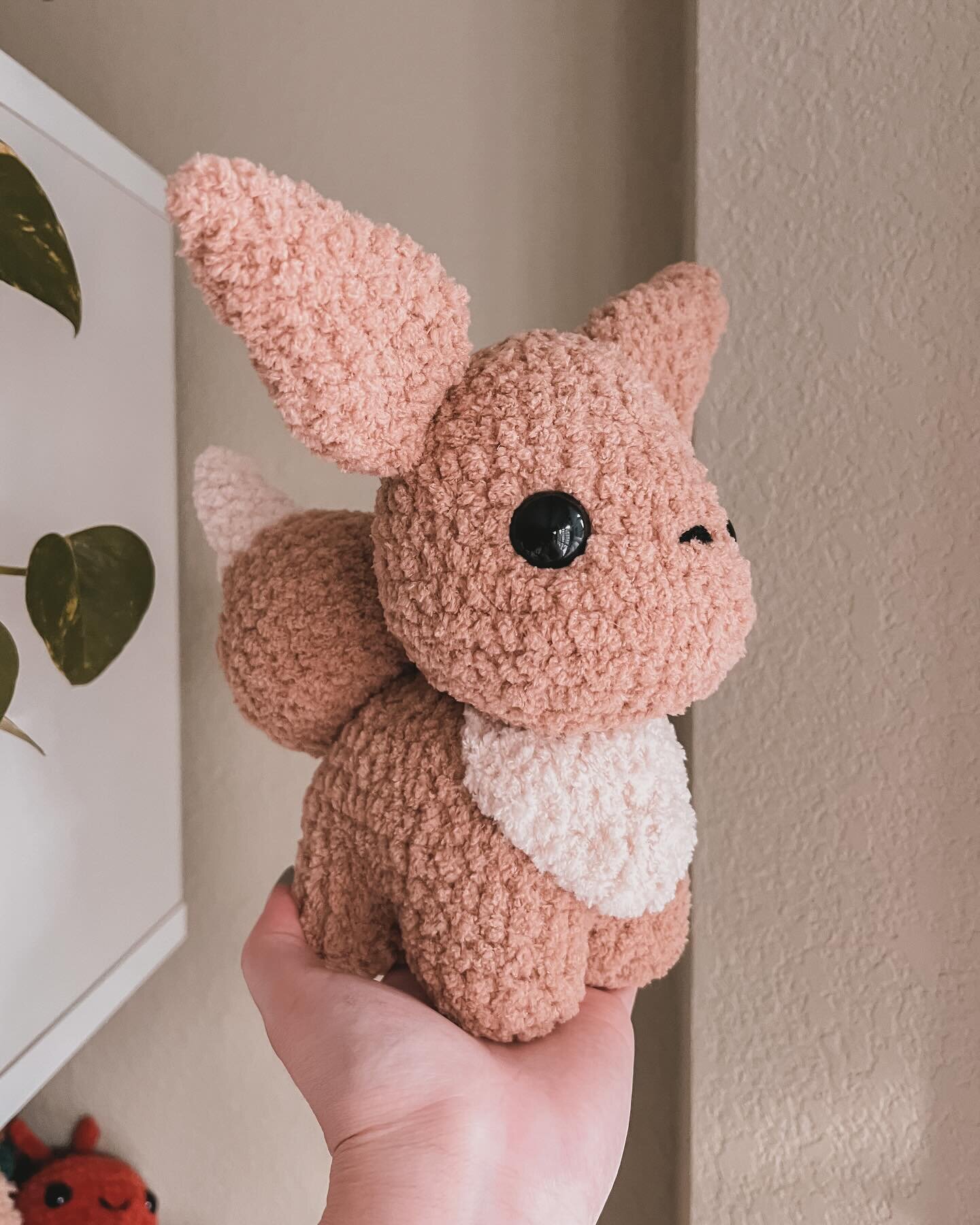 Eevee ⚡️✨💫
This little guy was just fully released by @redmills_crochet and I had the honor of testing him 🥰
Growing up surrounded by boys I was practically forced to like Pok&eacute;mon so of COURSE the adorable fluffy fox was my absolute favorite