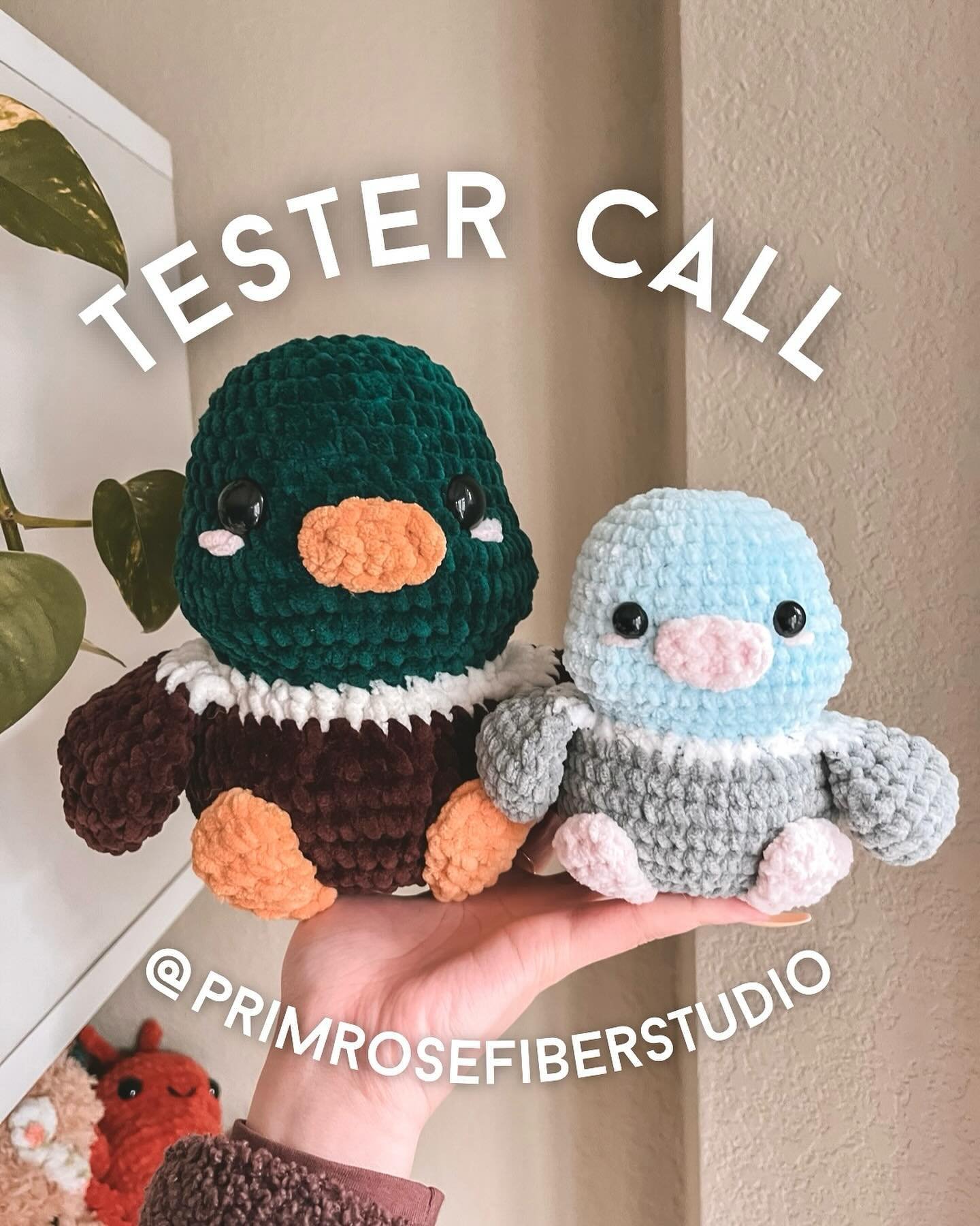 (OPEN) Chonky Birdies Tester Call 🦆🐦🐥🐓🦅

I made a low-sew CHONKY mallard pattern. I&rsquo;m in love with his chubby cheeks and even chubbier body 🥹 This pattern&rsquo;s colorwork can also be altered to make ANY bird you can think of!! I&rsquo;m