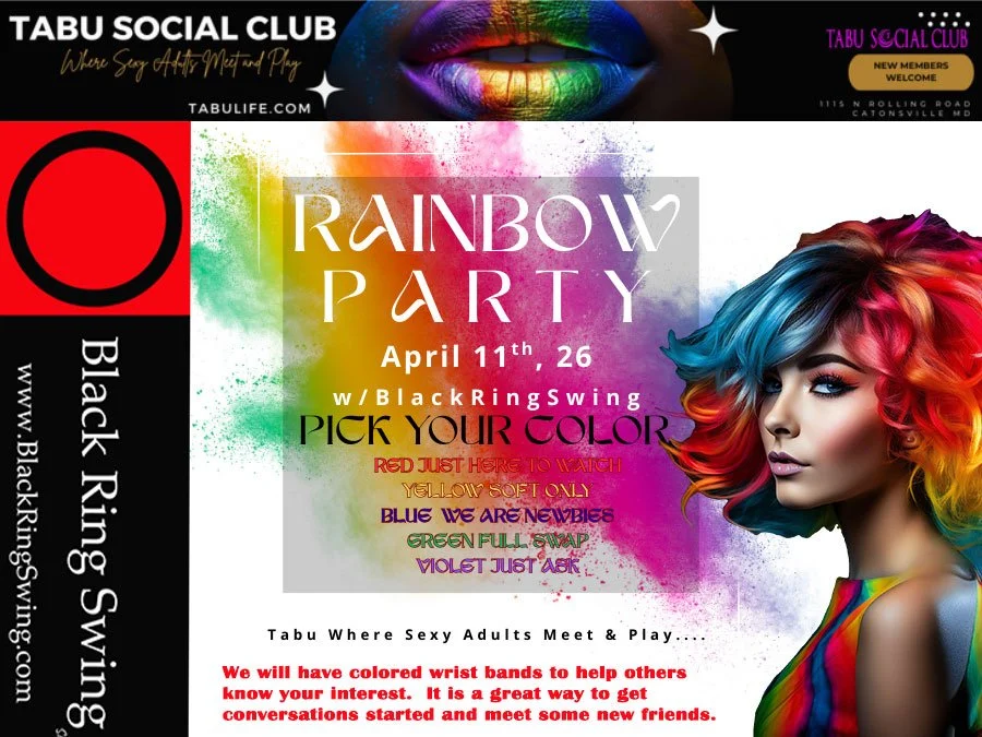 Black Ring Swing’s Rainbow Party Club Event at Tabu
