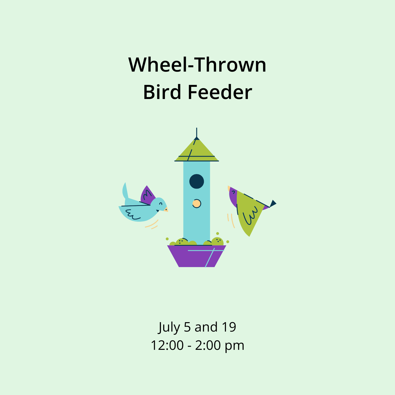 Wheel-Thrown Bird Feeder - Starting July 5
