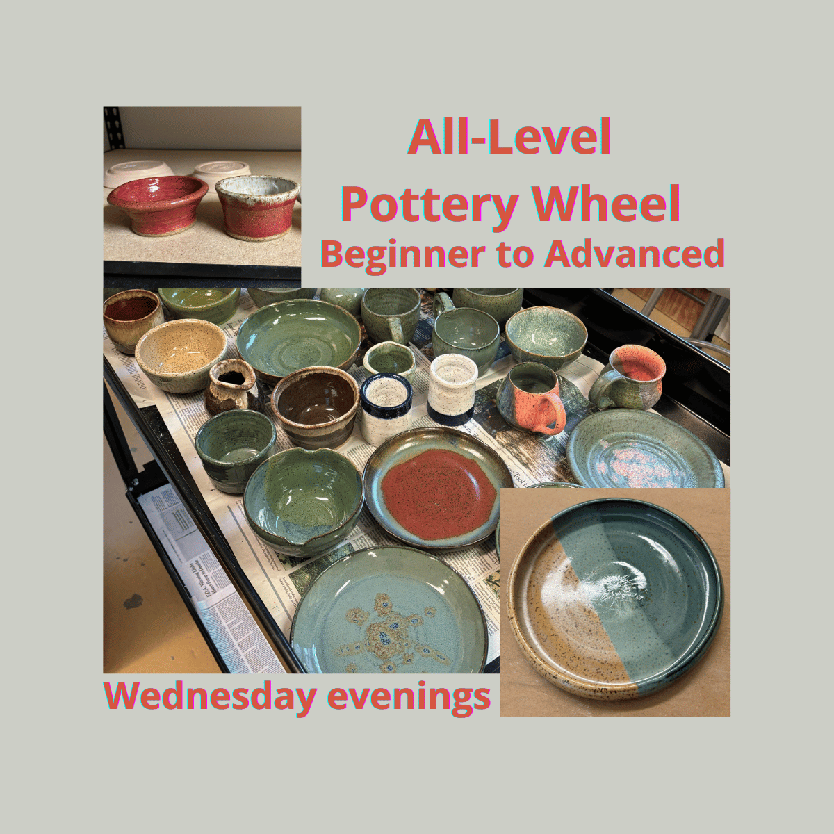 All-Level Pottery Wheel: Beginner to Advanced - Wednesday Evenings