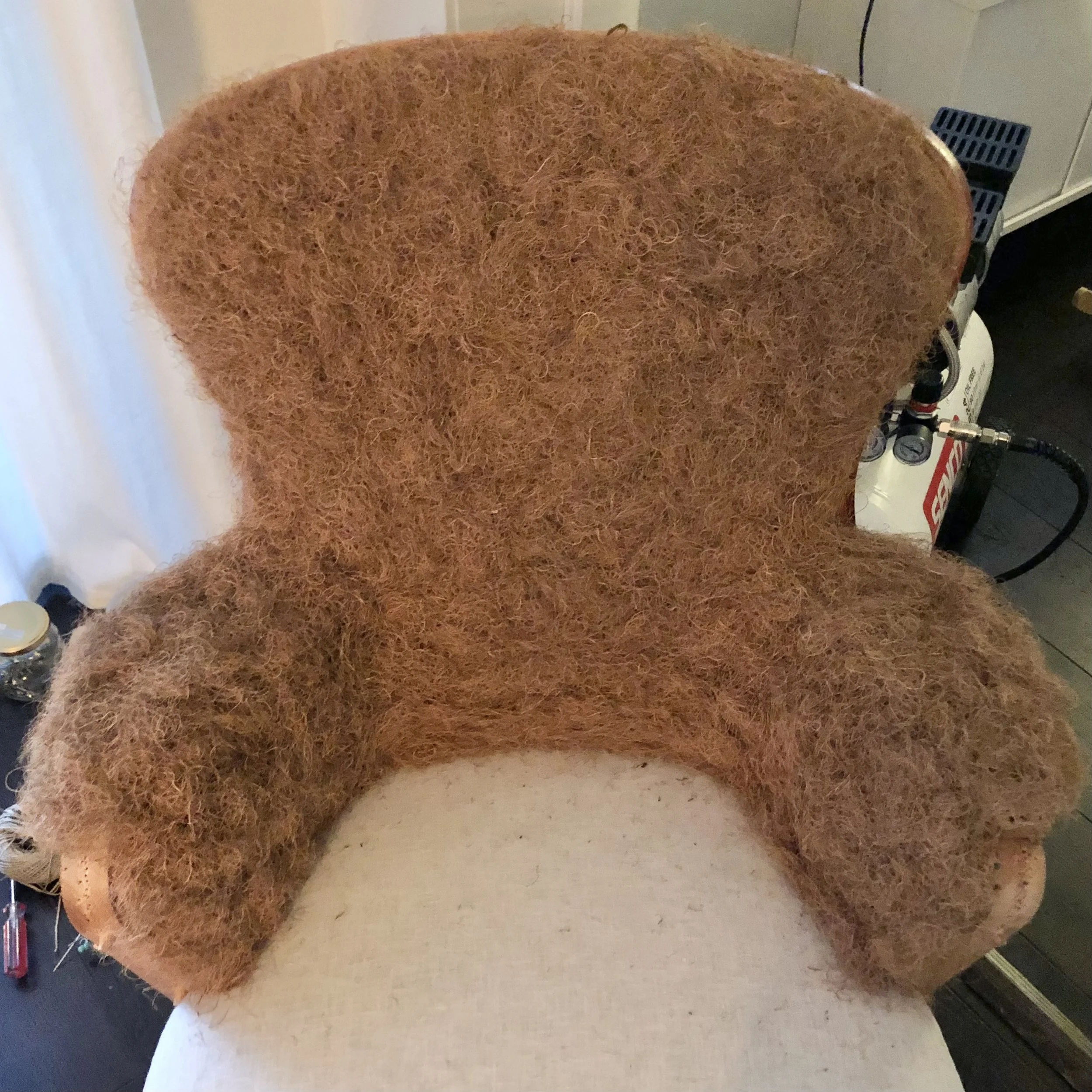 Mer ryggstoppning av kokos adderas