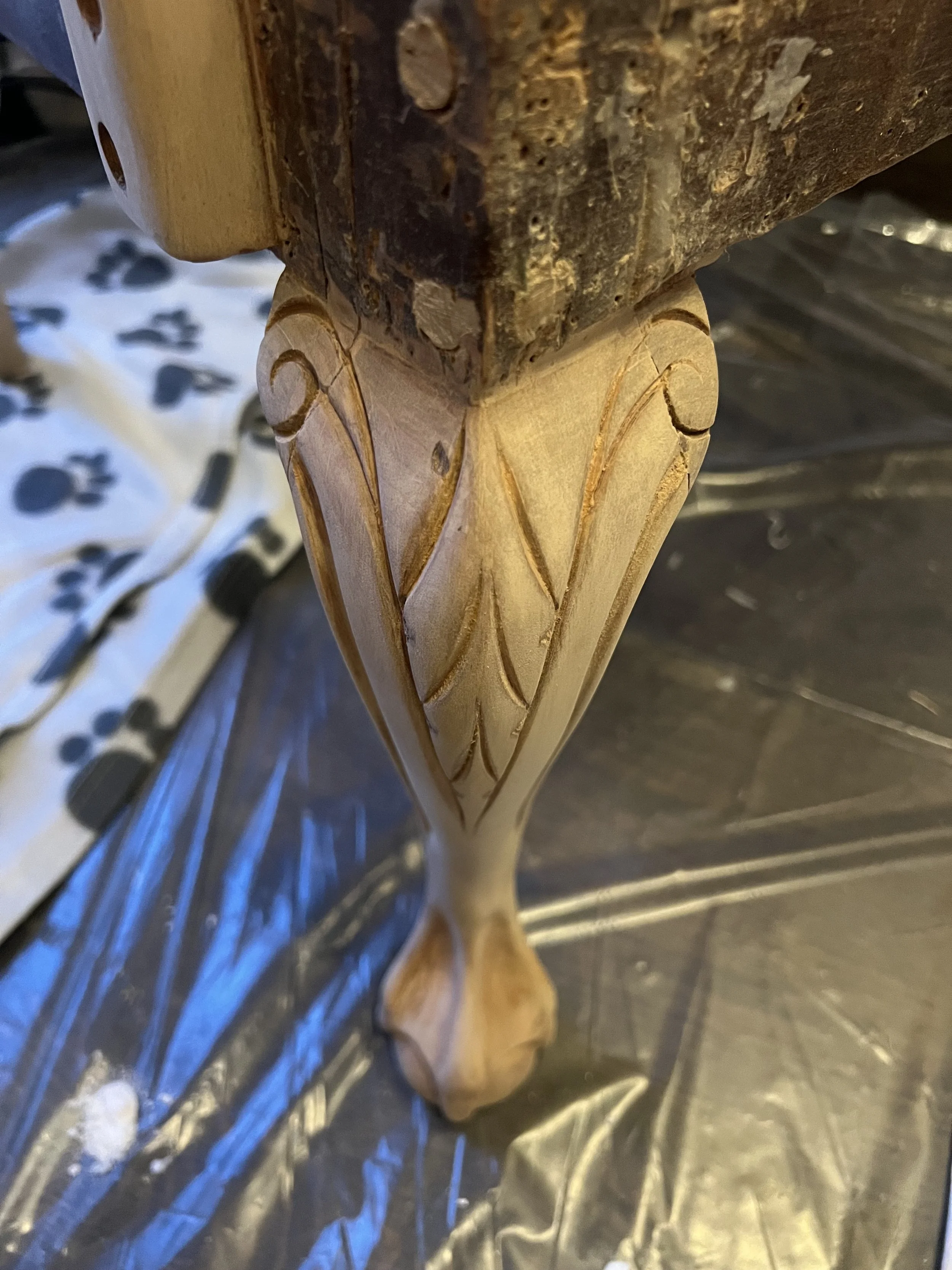 Allt trä slipades trärent