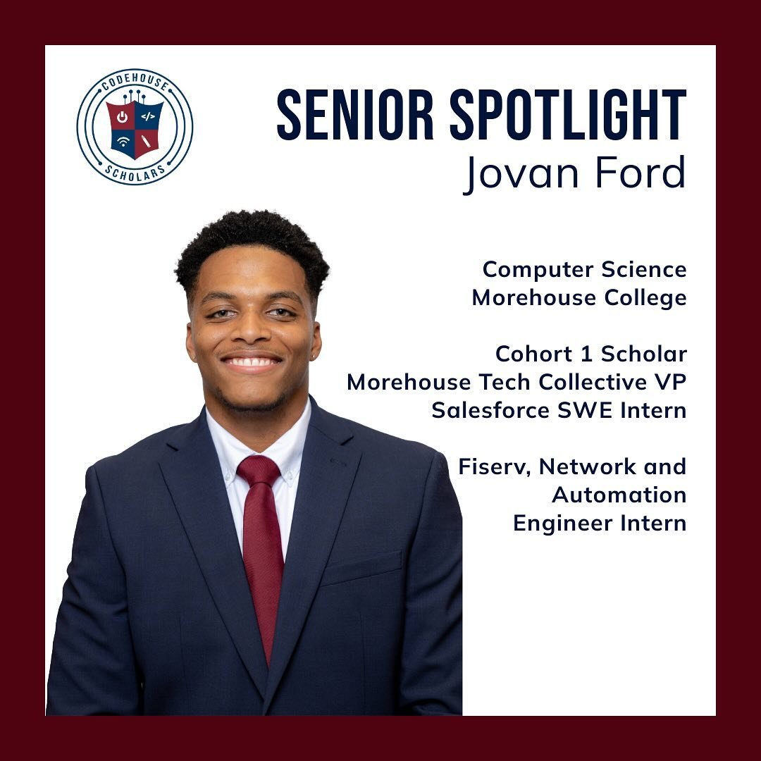 🌟 Meet Jovan Ford and Ashley Sanders, two of our incredible CodeHouse Scholars from Cohort 1! 🌟

After four impactful years on campus, they will be a  part of our first graduating CodeHouse Cohort&mdash;a milestone we couldn&rsquo;t be prouder of! 