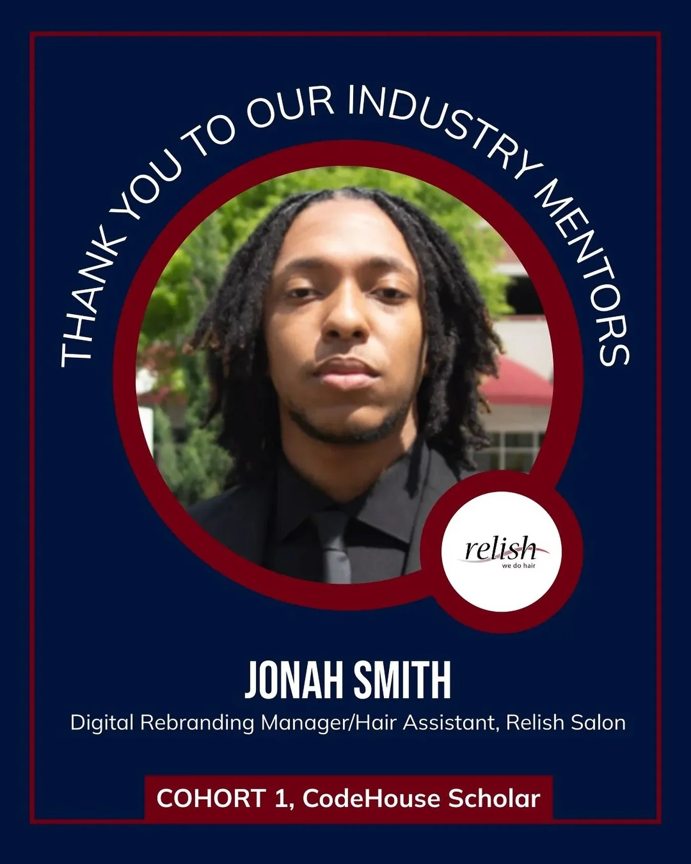 🌟 Meet Jonah Smith, a first-generation CodeHouse Scholar and Digital Rebranding Manager at Relish Salon! Currently a senior at Morehouse College majoring in Computer Science and Chinese Studies, Jonah exemplifies the spirit of mentorship within our 