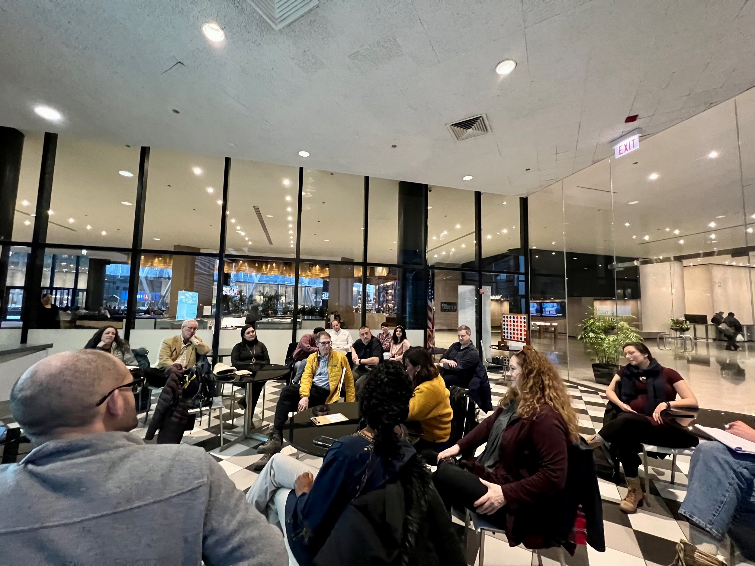 The first Meeting of the Whole in January 2023. The idea for CAM was Doug Farr's brainchild with strong support from Linda Sanchez and dozens of other volunteers. Anyone who attended at least three of the bi-weekly organizational meetings held Januar