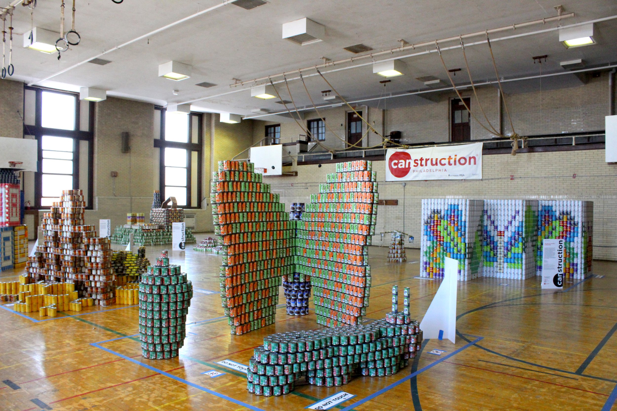 CANstruction Philadelphia Installation