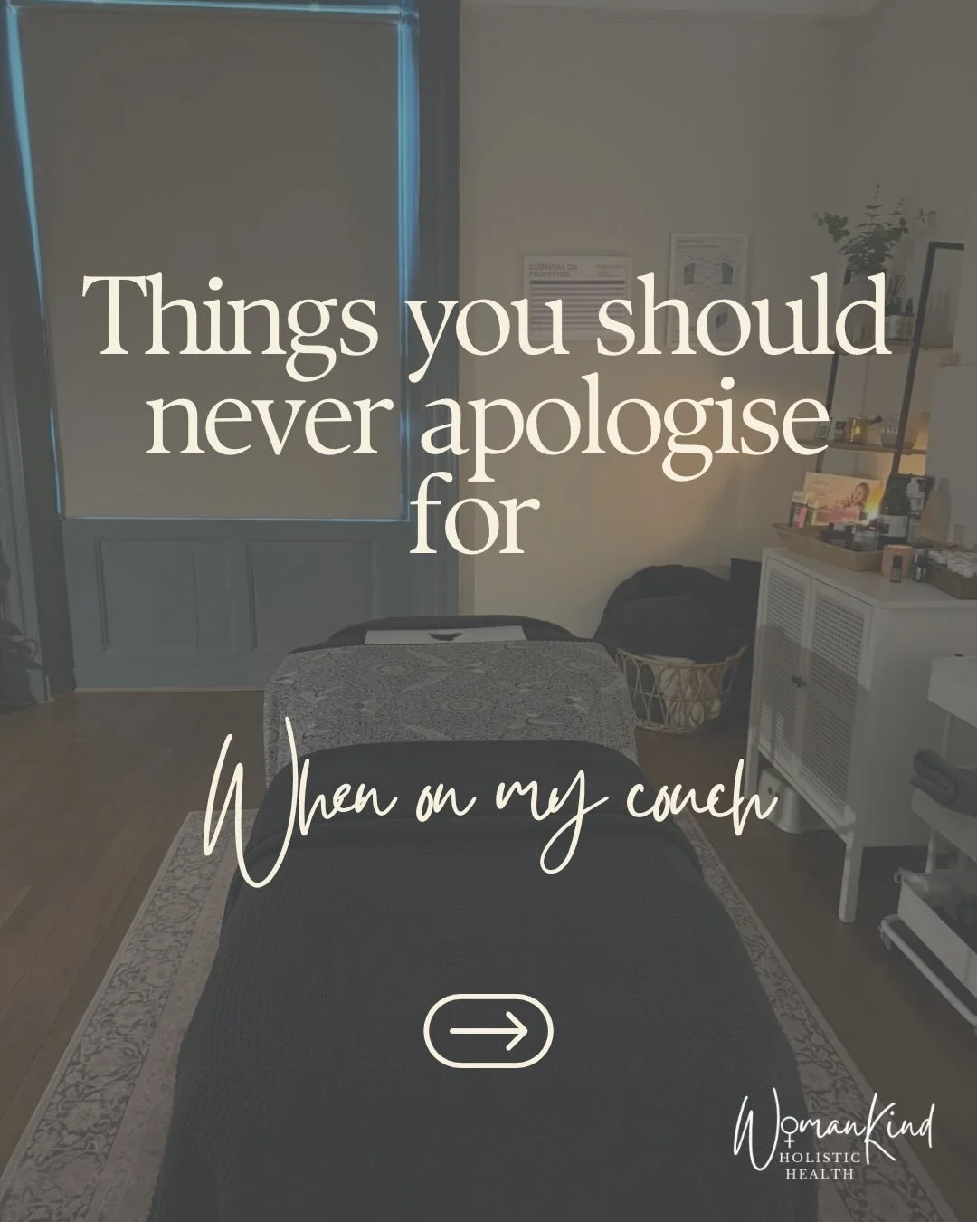 There are numerous things I love to witness when clients get on my couch. Sometimes they can seem a bit weird! 

There are also things you as a client should never apologise for. Tummy gurgles are one that people constantly want to apologise for, but