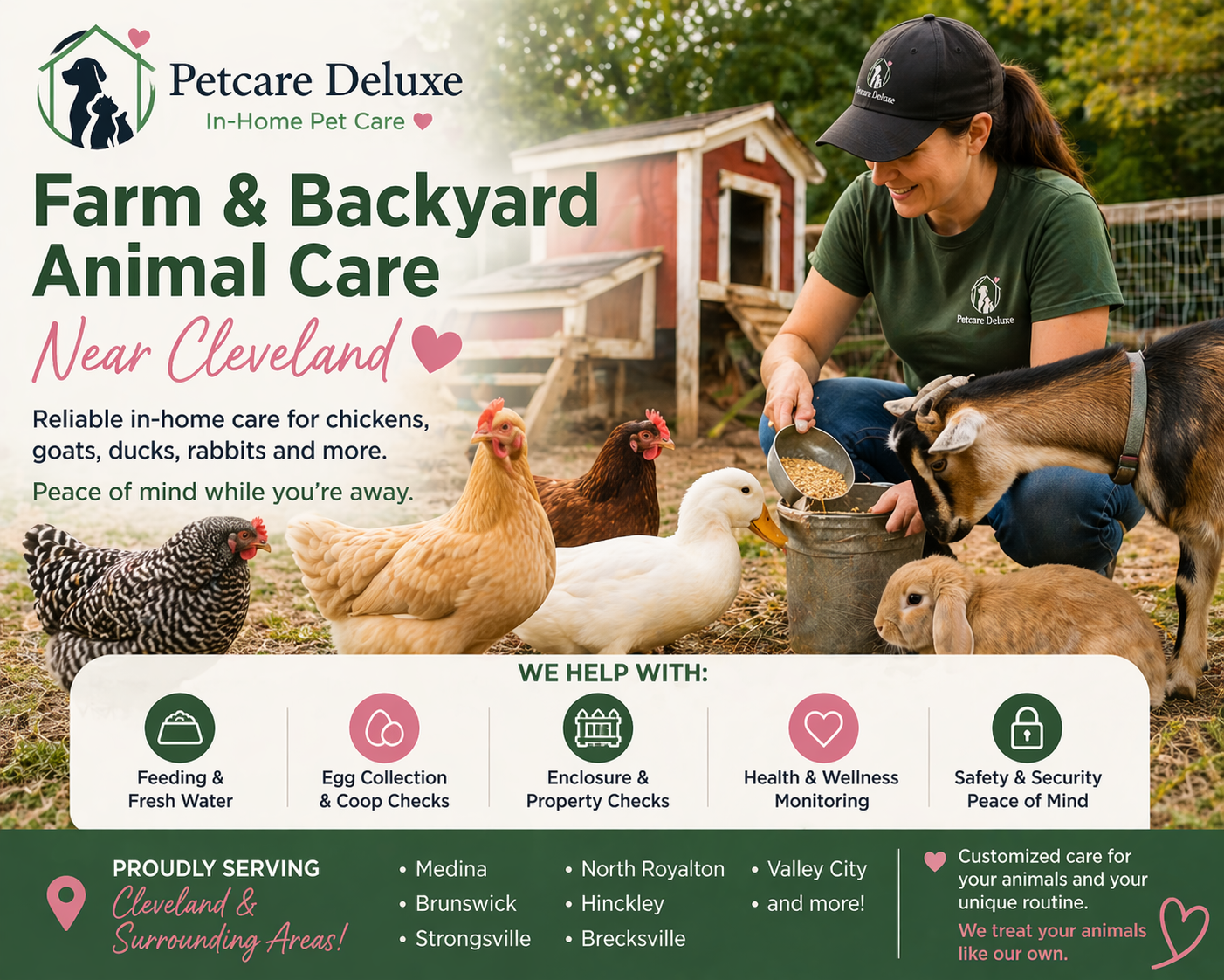 Farm &amp; Backyard Animal Care Near Cleveland: Chickens, Goats &amp; More