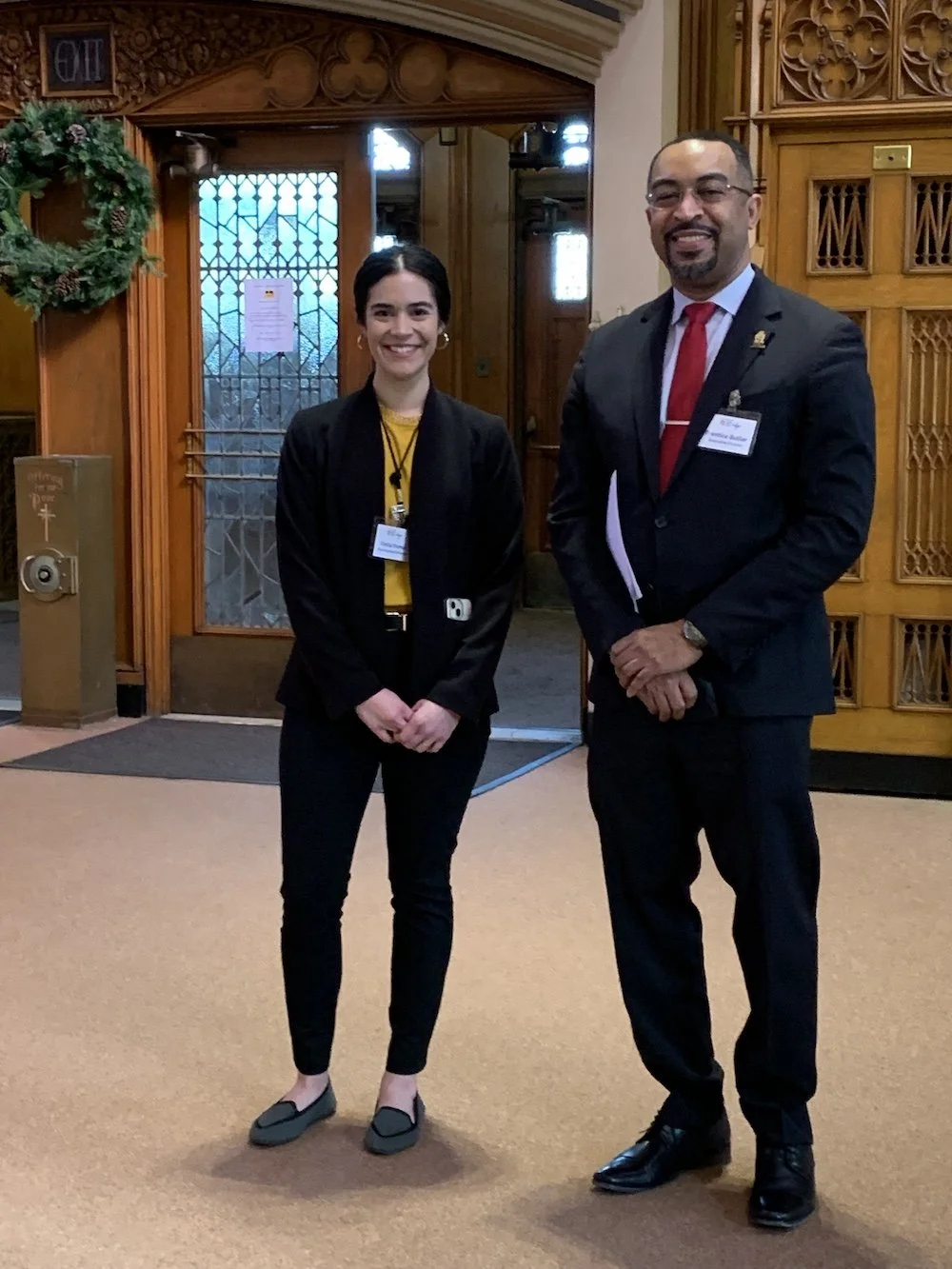 The Neighborhood Bridge staff: Vimla Homan (Development Director) and Prentice Butler (Executive Director).
