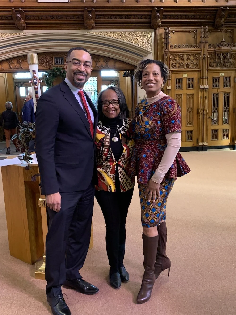 (L-R) Prentice Butler (TNB Executive Director), Valerie Jennings (ED of Fr. Tolton Spirituality Ctr), Tanya Woods (Panelist)