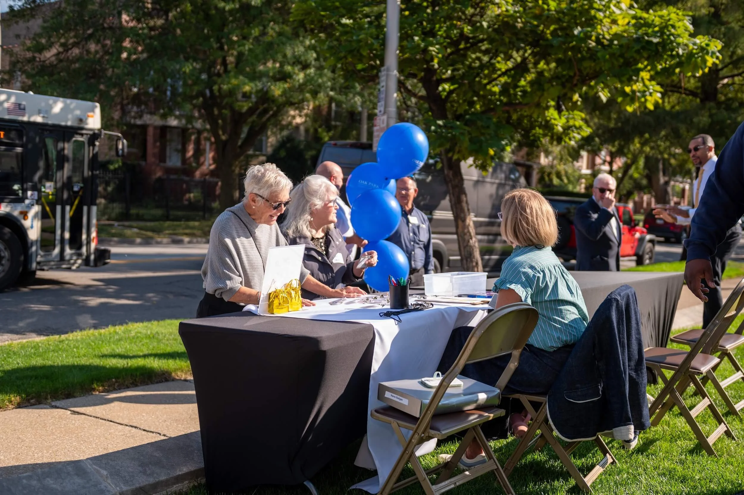 Guests arrive for the grand opening celebrations.