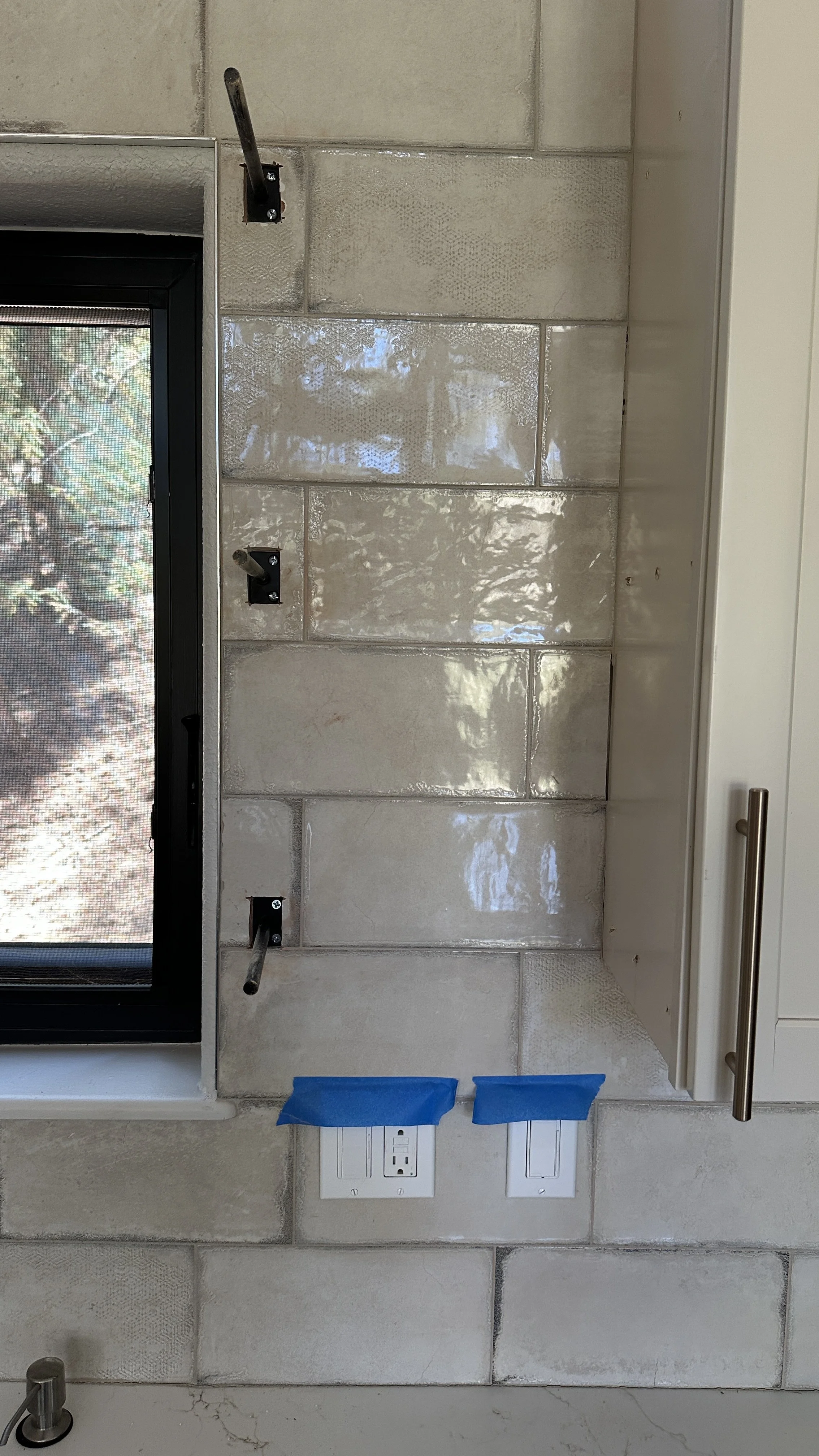 Floating shelf install.