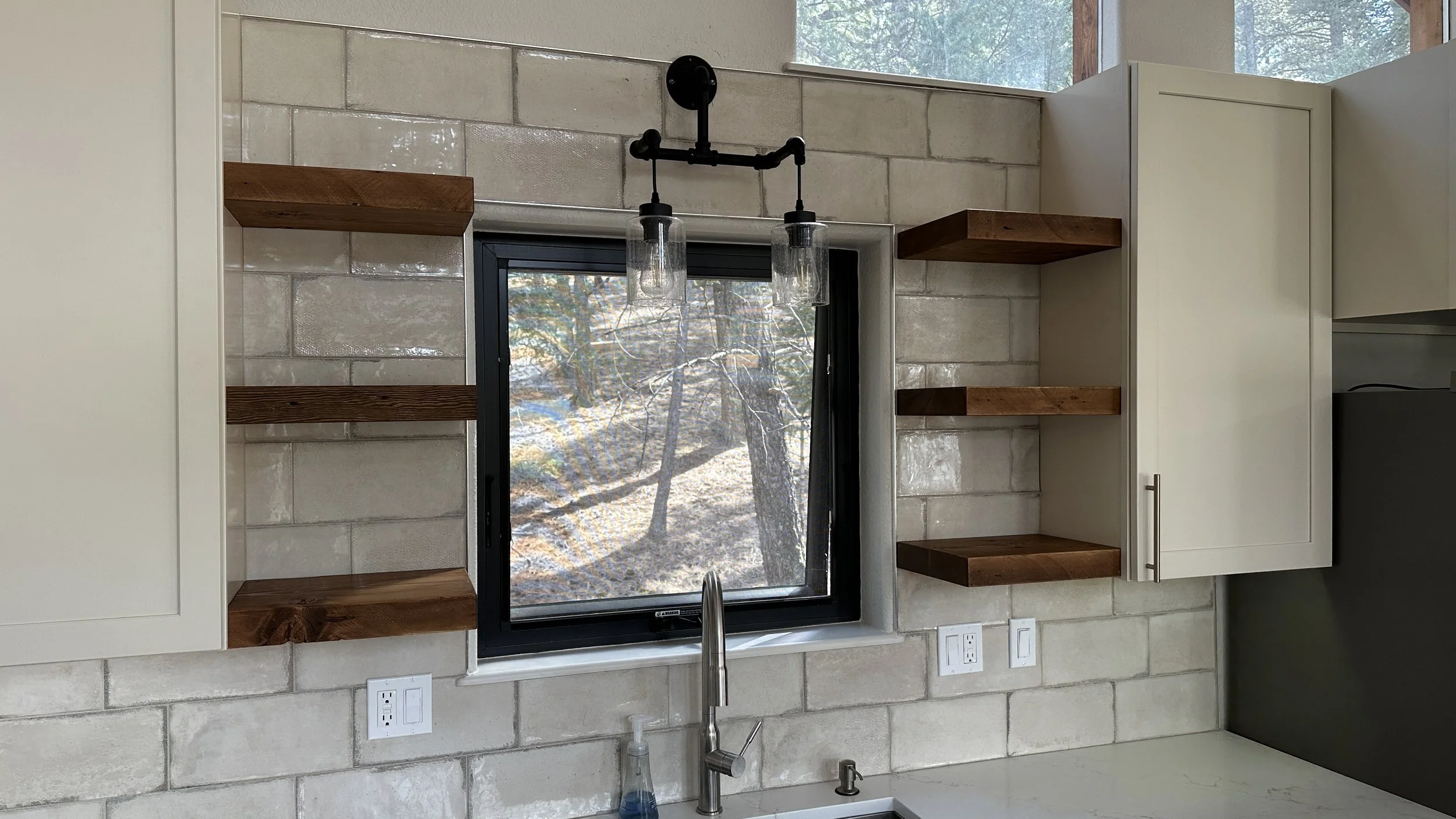 Floating shelf install.