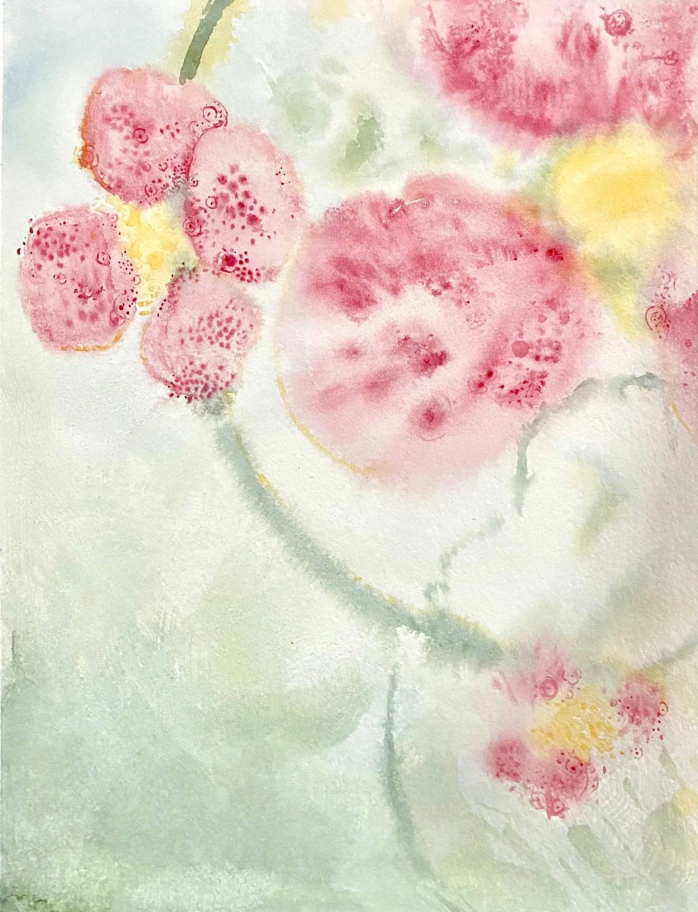 untitled, watercolor on paper, 18" x 10" 2023