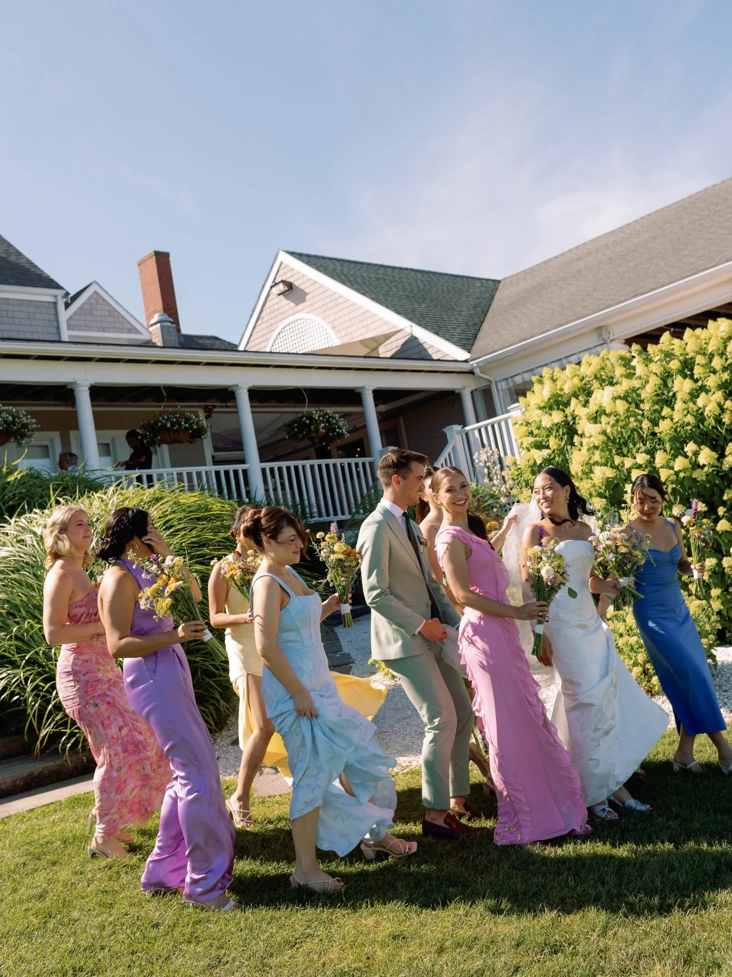 Summer, in Color. ✨
.
Venue: @shiningtidesweddings
Catering: @morinscatering
Makeup: @lookzby.stormz / Makeup Company: @laurencbeautyy
Dress: @annebarge
DJ: @dartcollective
Florals: @stonesideflowerfarm 
.
#bostonwedding #bostonweddingphotographer #w