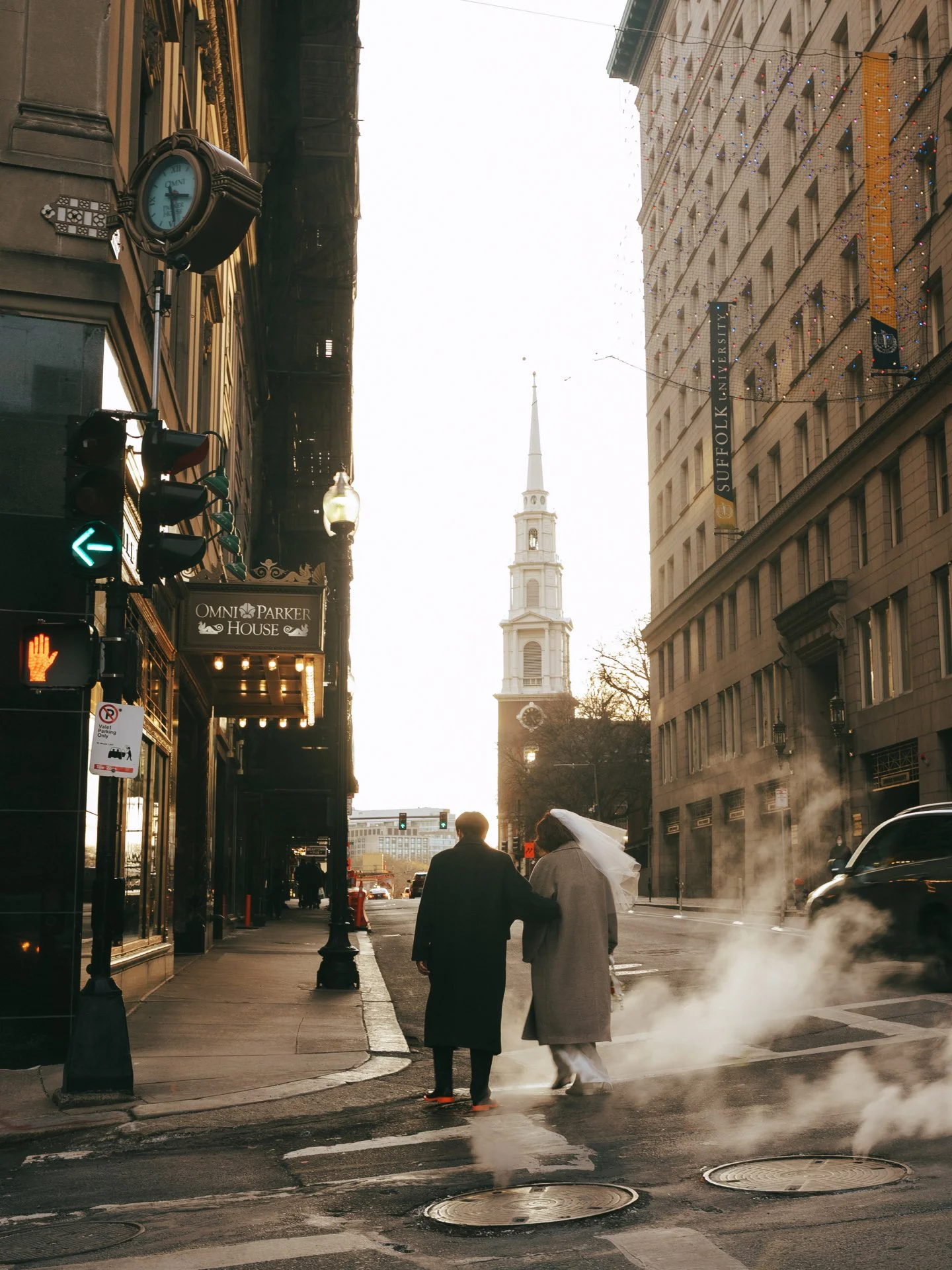 Couple after their Boston City Hall elopement