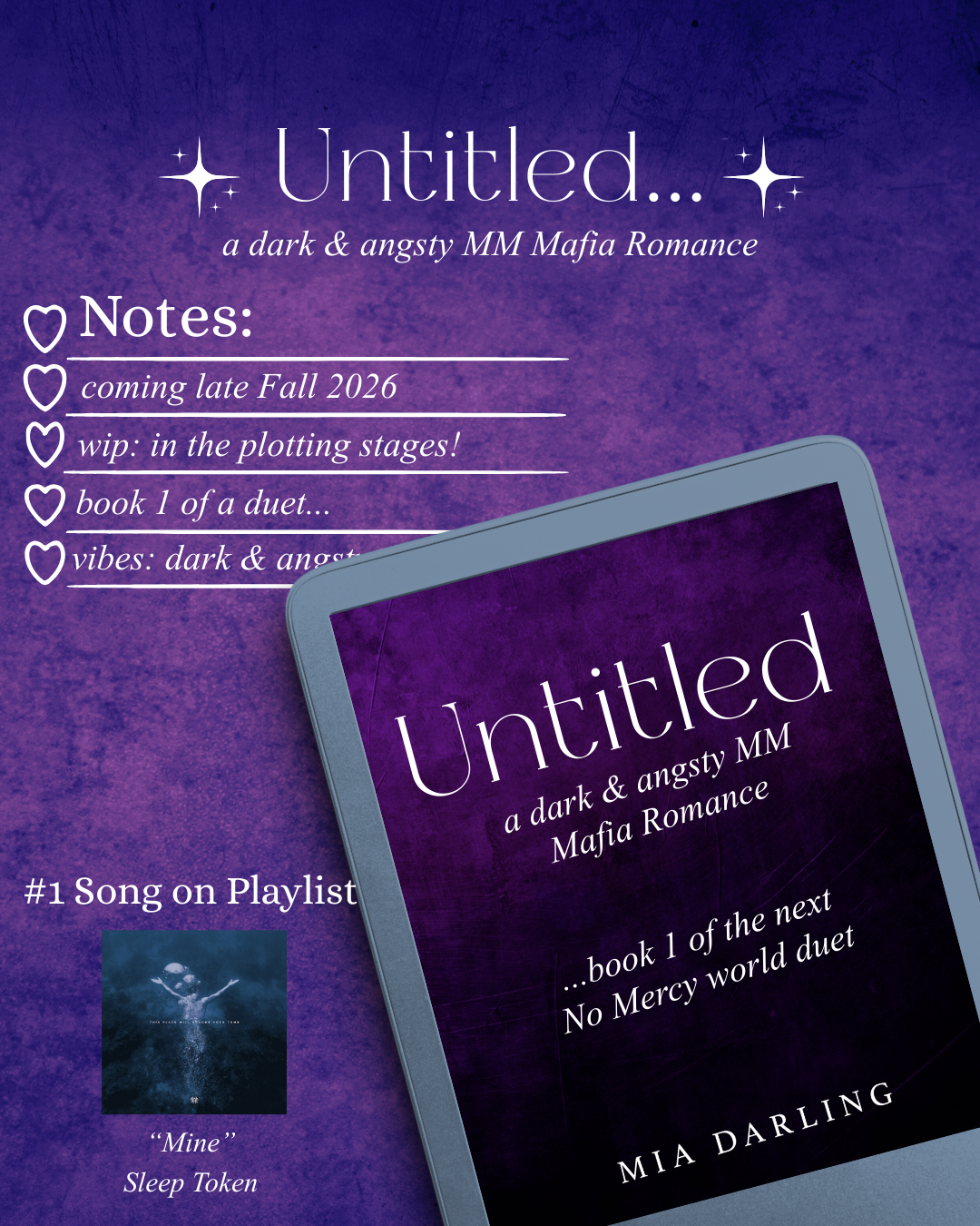 A promo image of the next duet in the No Mercy world by Mia Darling. Currently untitled.