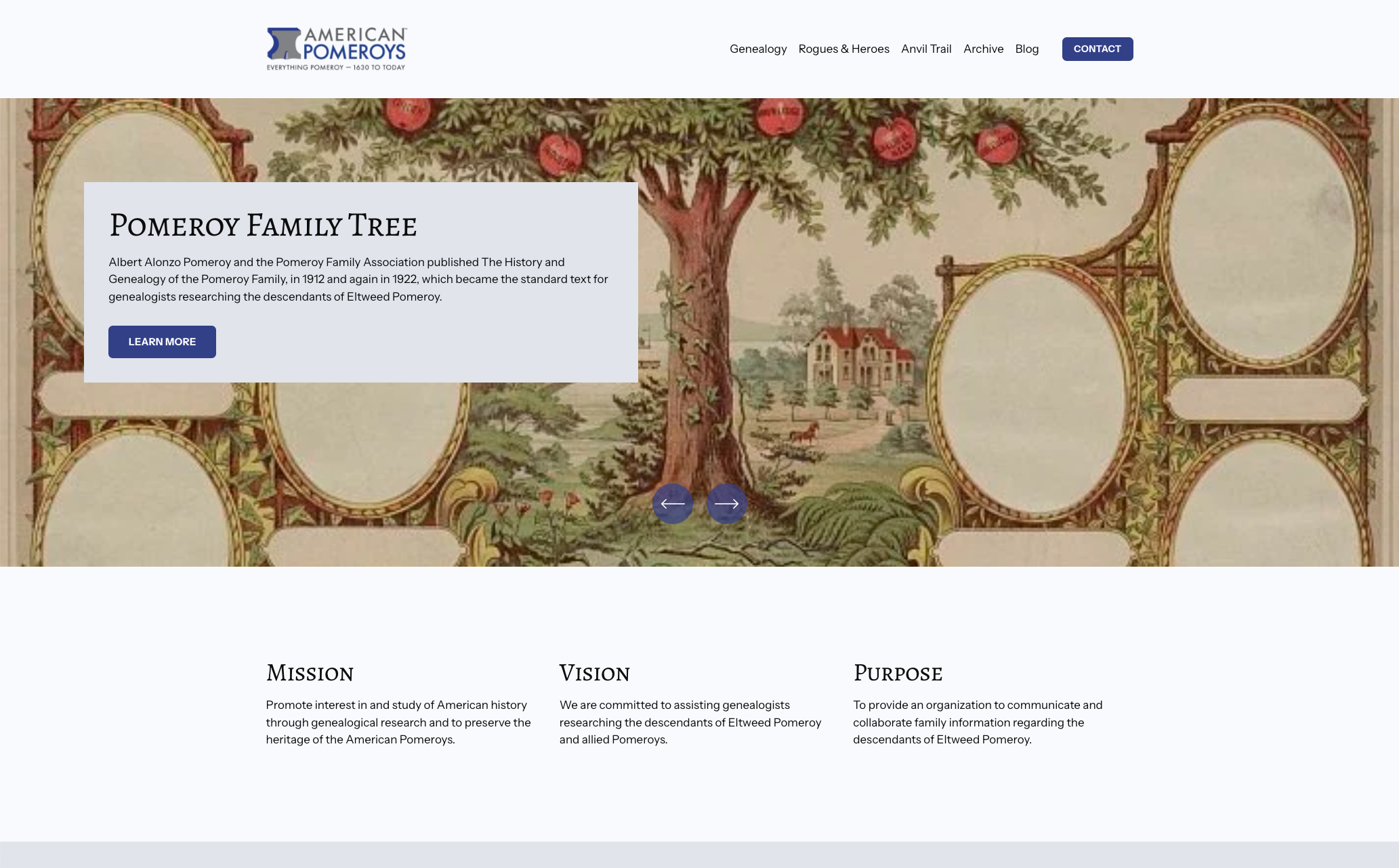 American Pomeroy Historic Genealogical Association | Nonprofit Website