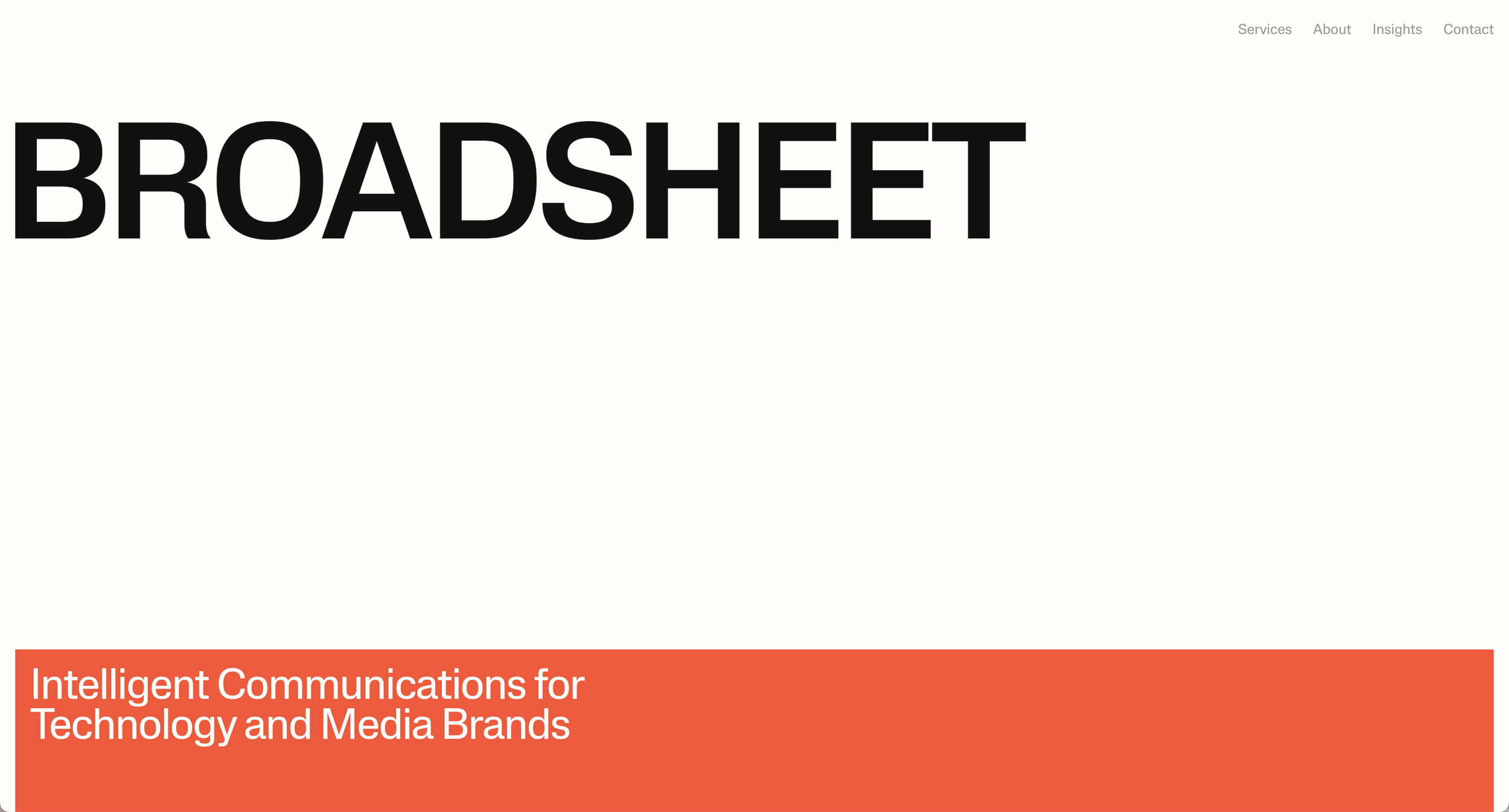 Broadsheet | Marketing Website