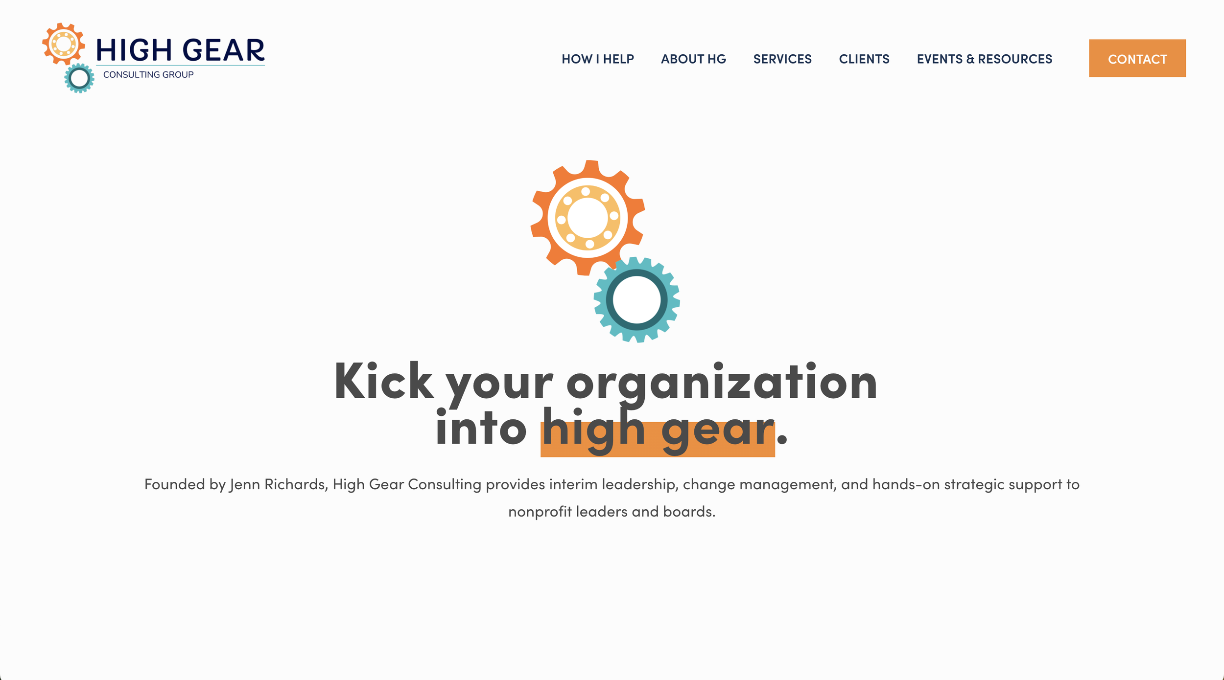 High Gear Consulting Group | Non-profit &amp; Coaching Website