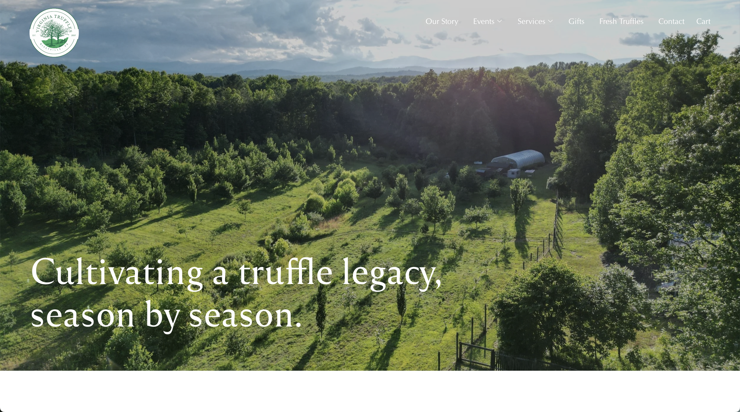 Virginia Truffles | E-Commerce &amp; Hospitality Website