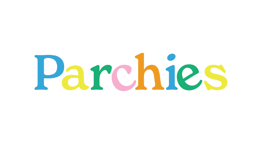 Colorful word 'Pachies' in large letters with a black background.