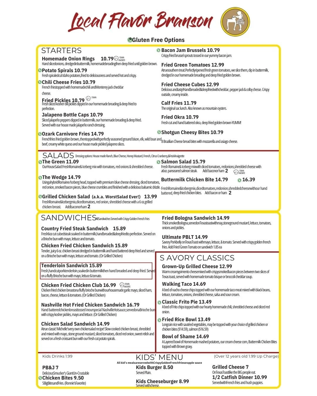 page one 2026 menu 