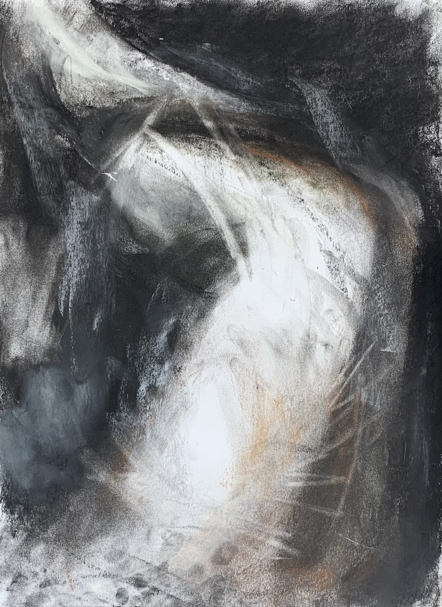 Untitled Series #16 (2022)
charcoal and soft pastel on paper
11 x 15 inches