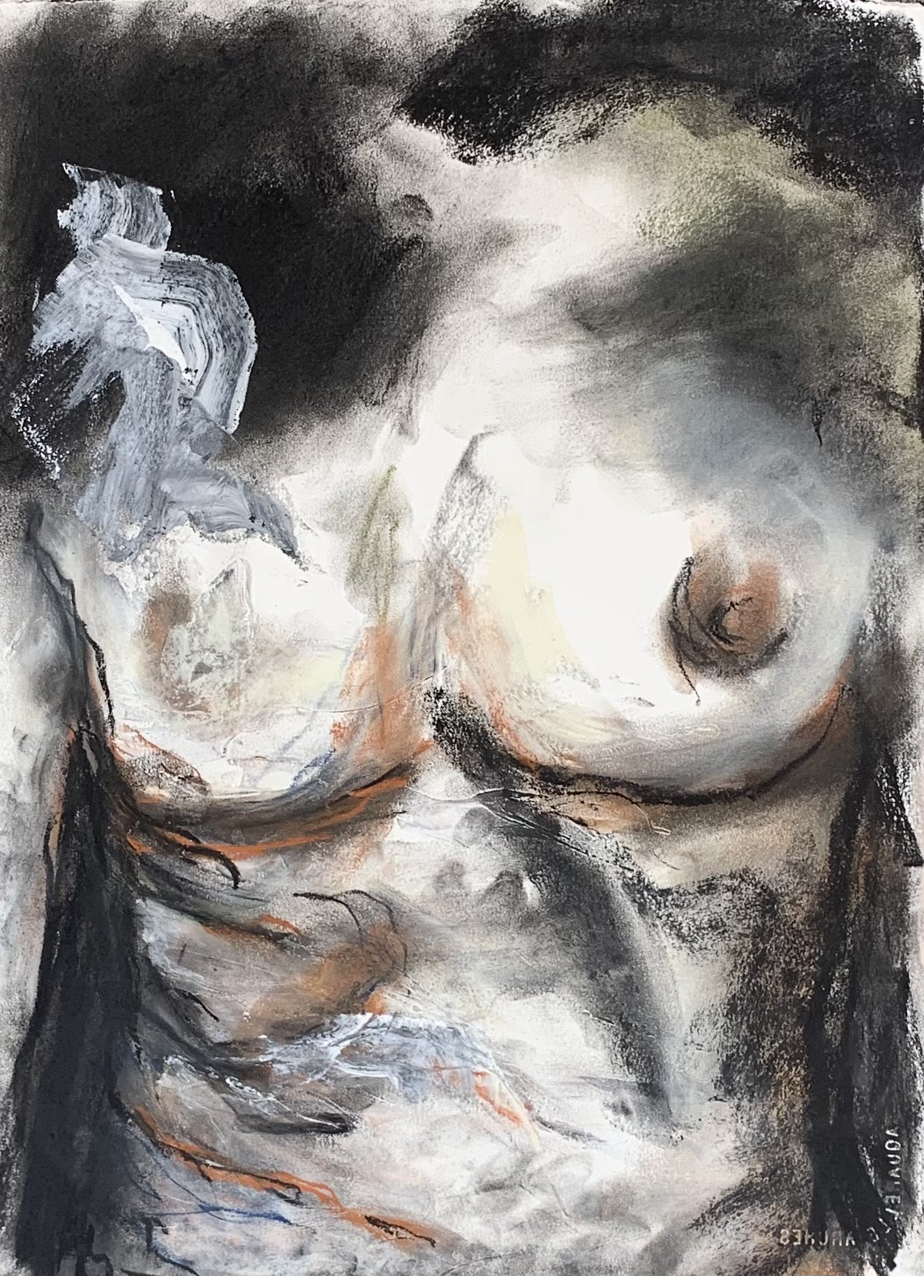 Untitled Series #11 (2022)
charcoal and soft pastel on paper
11 x 15 inches