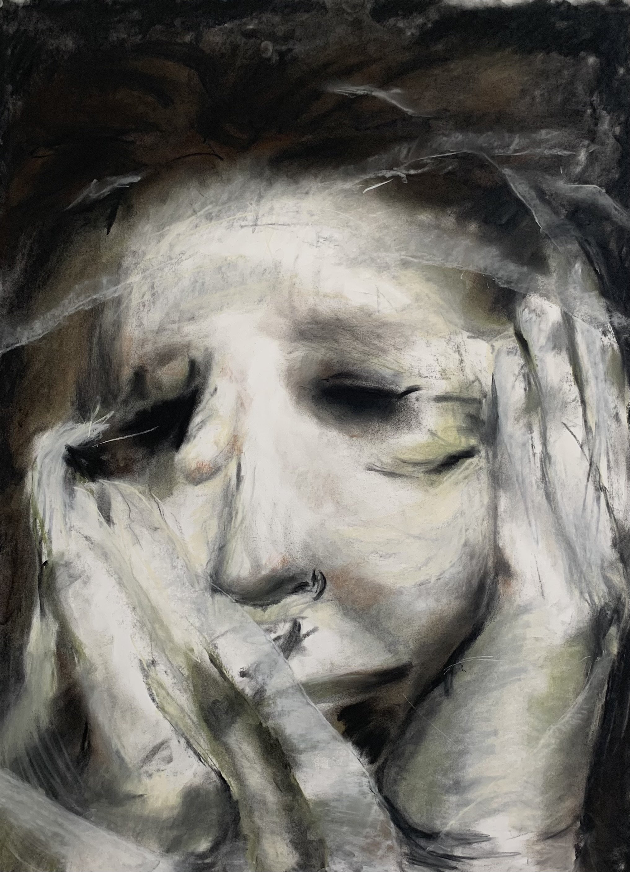 Untitled (2022)
charcoal and soft pastel on paper
18 x 24 inches